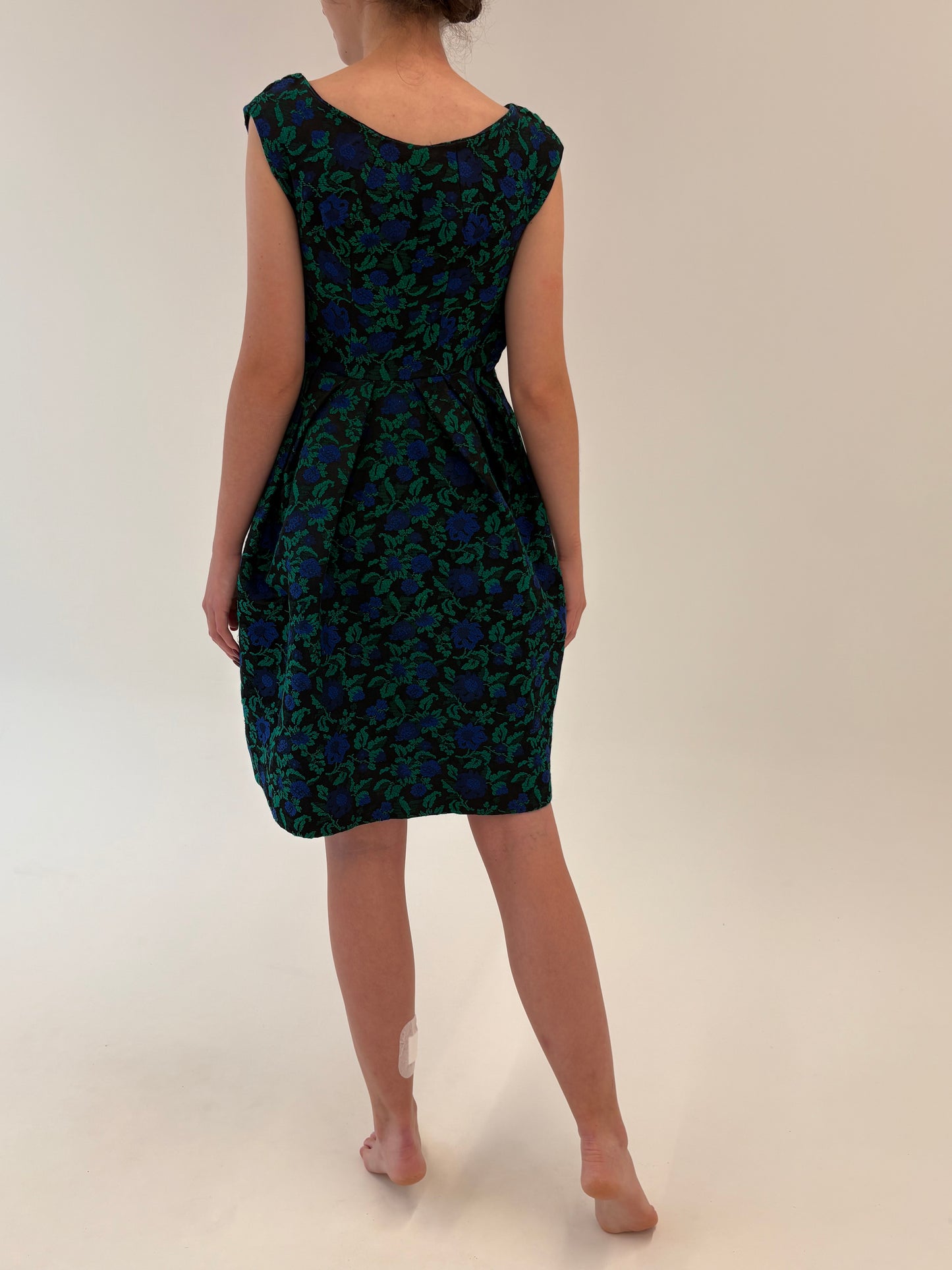 Rochie Old vintage de colecție din anii 50 din brocart de lana
