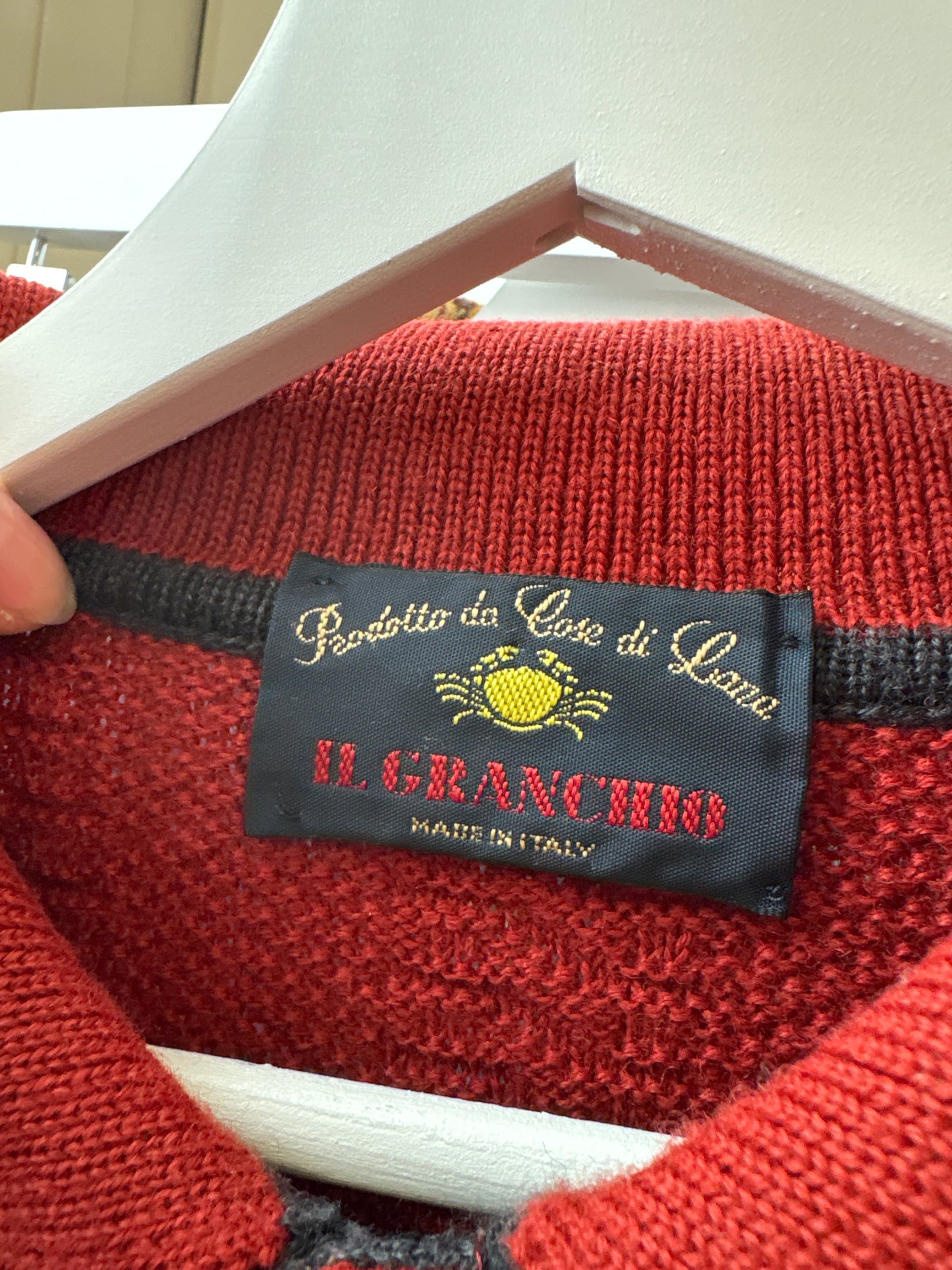 Pulover polo tall high end italian din lana fina texturată groasă