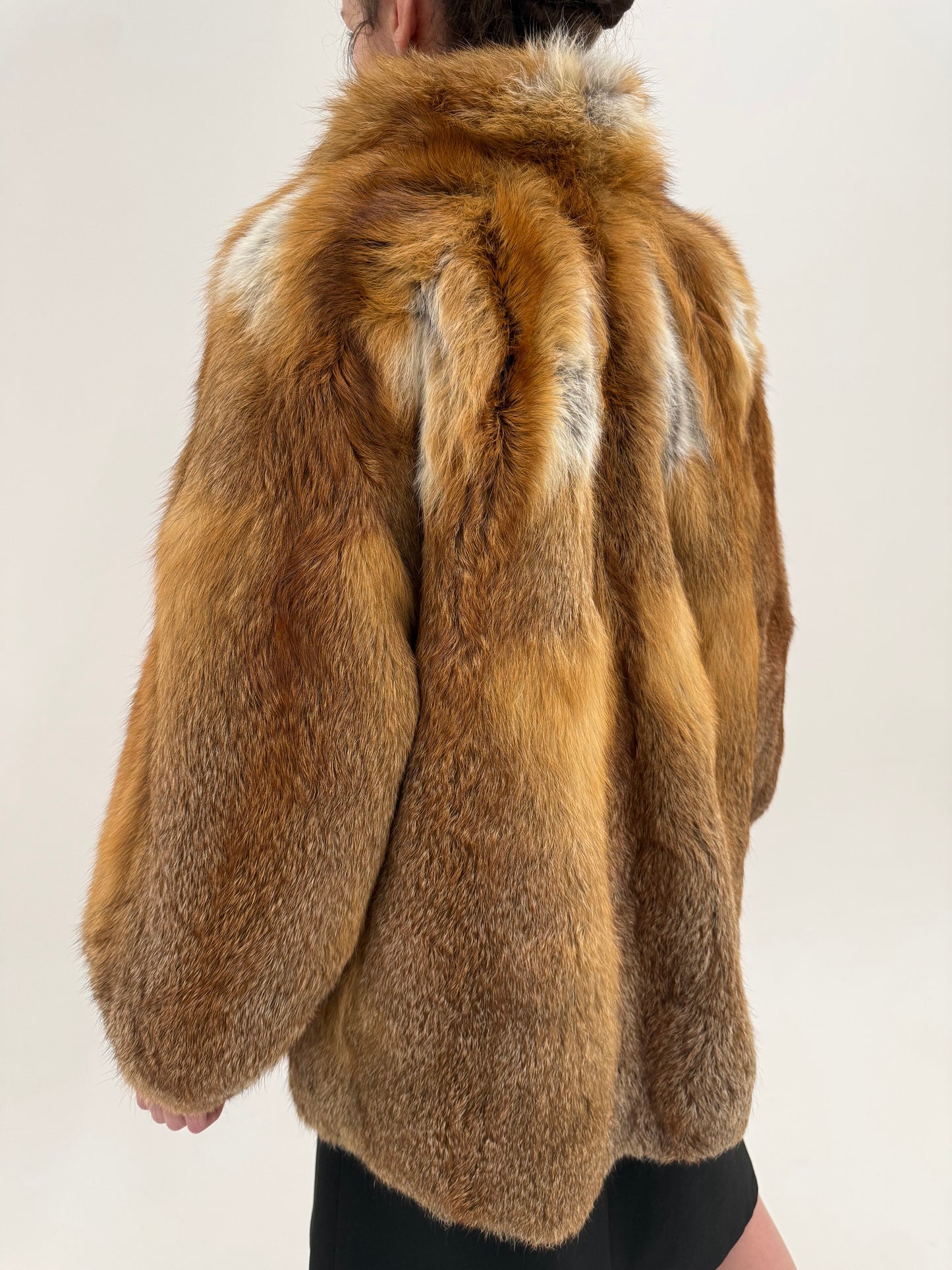 Blană naturală de vulpe golden fox