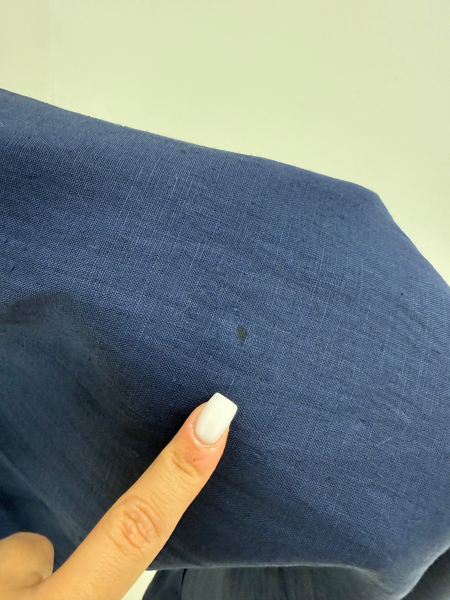 Fustă creion midi spre maxi Navy din pânză excepțională de in cu buzunare