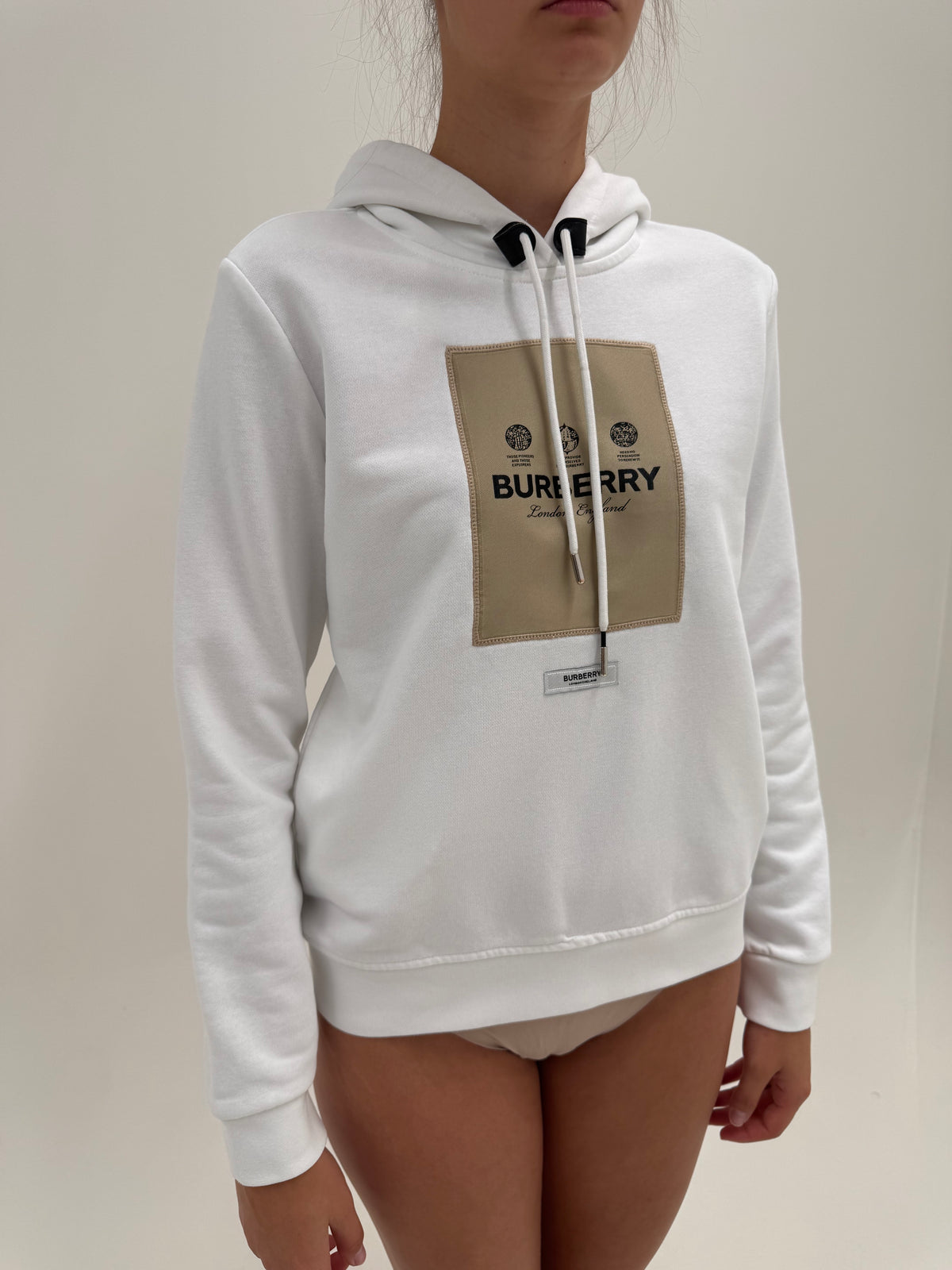 Hanorac BURBERRY Logo Appliqué Patch Cotton