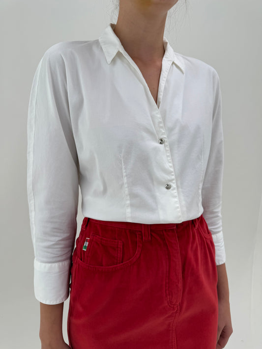 Cămașa Prada petite în croi ușor cambrat cu influențe casual chic