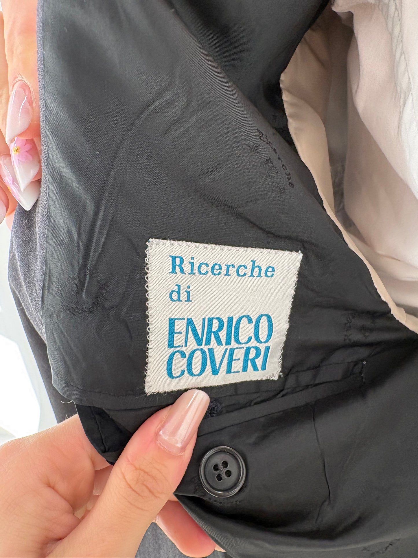 Costum italian steel gray din lanita extrem de fină subțire  în croi actual