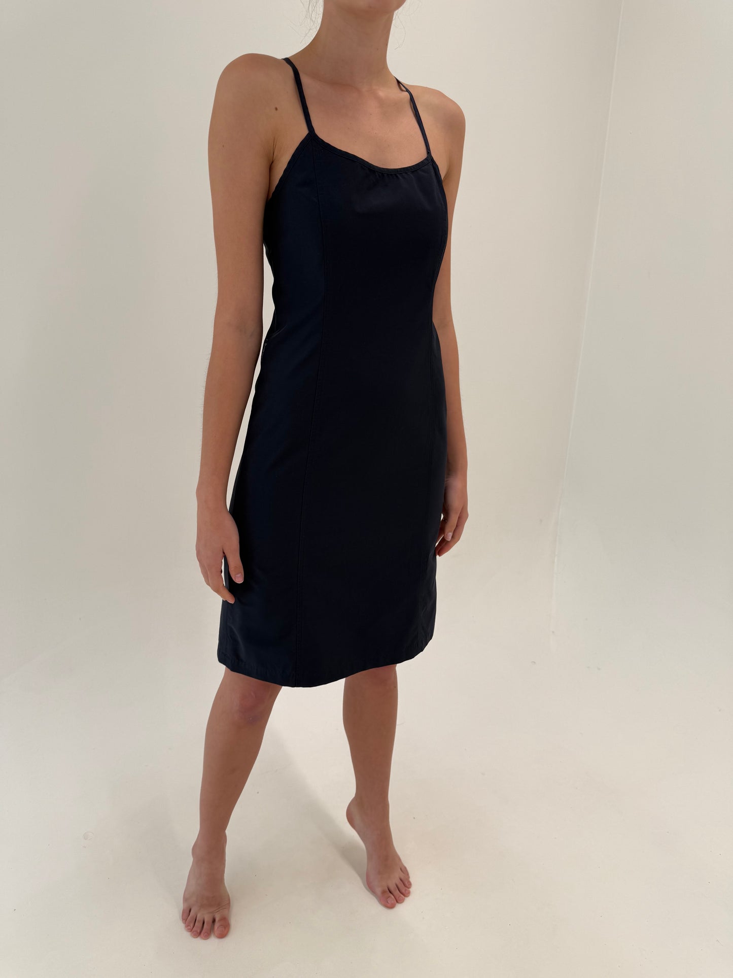 Rochie Armani din poplin excepțional Navy blue cu influențe casual