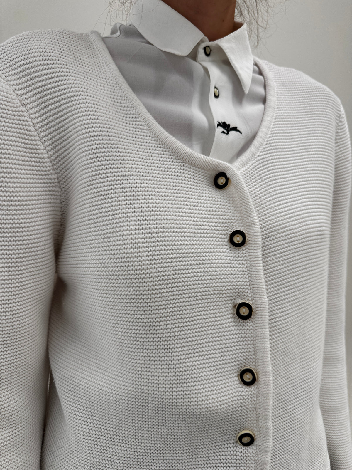 Cardigan tip jachetă vintage din bumbac premium de gramaj mare
