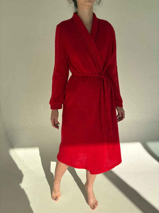 Halat high end italian din lana extrafina cherry red