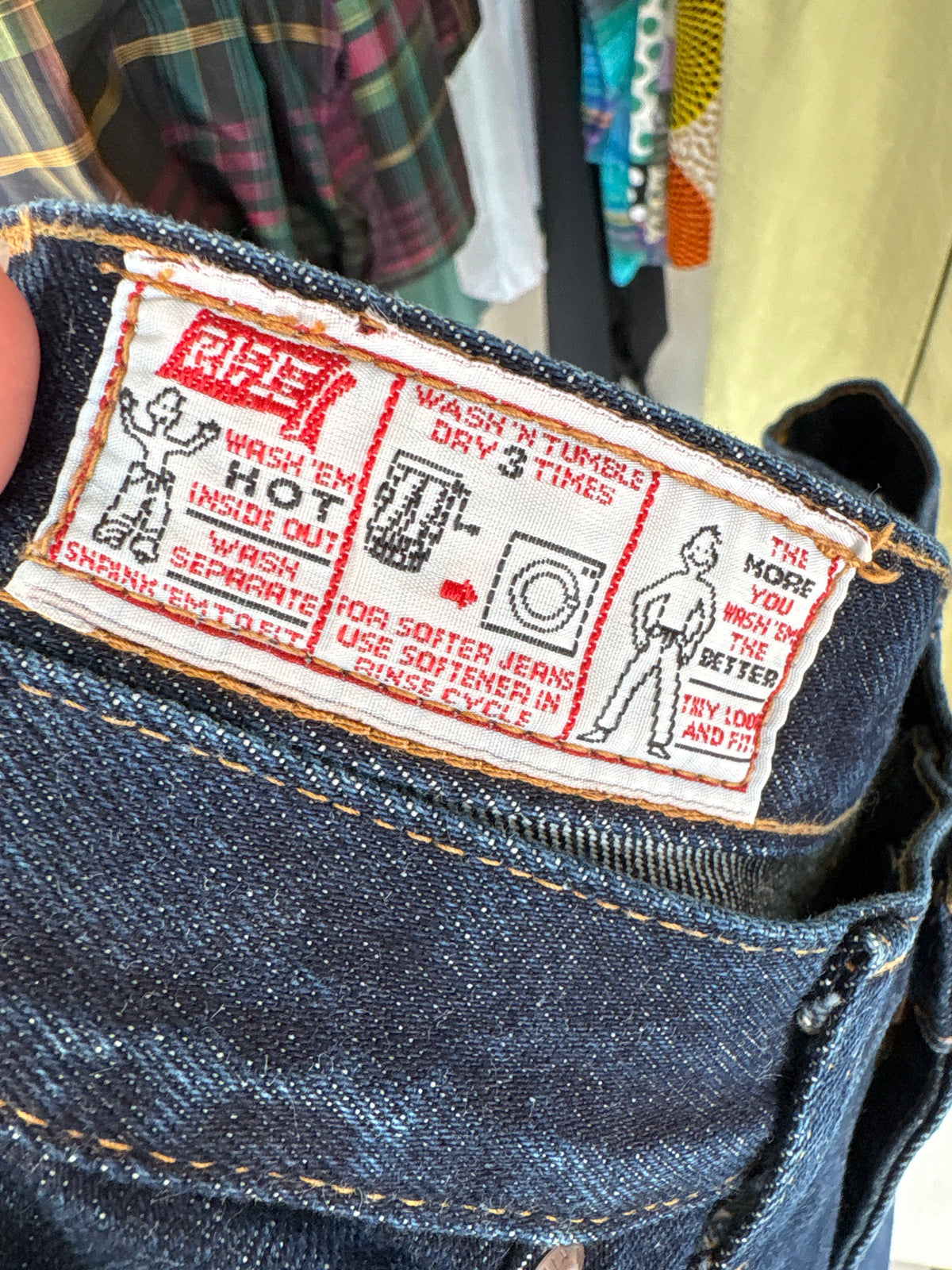 Jeans vintage tall straight leg dark wash din bumbac gros cu talie ultra înaltă