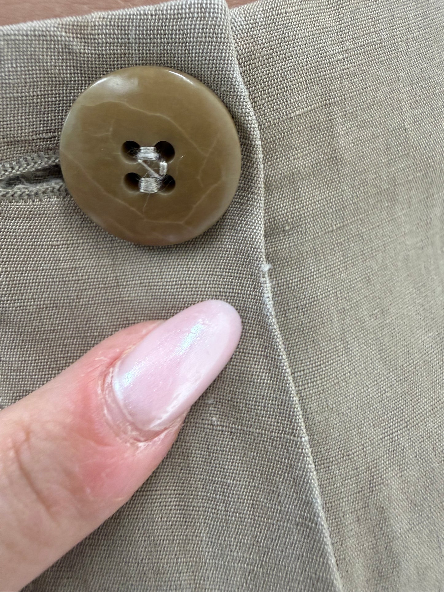 Pantaloni ultra luxury Armani camel din pânză cu talie ultra înaltă