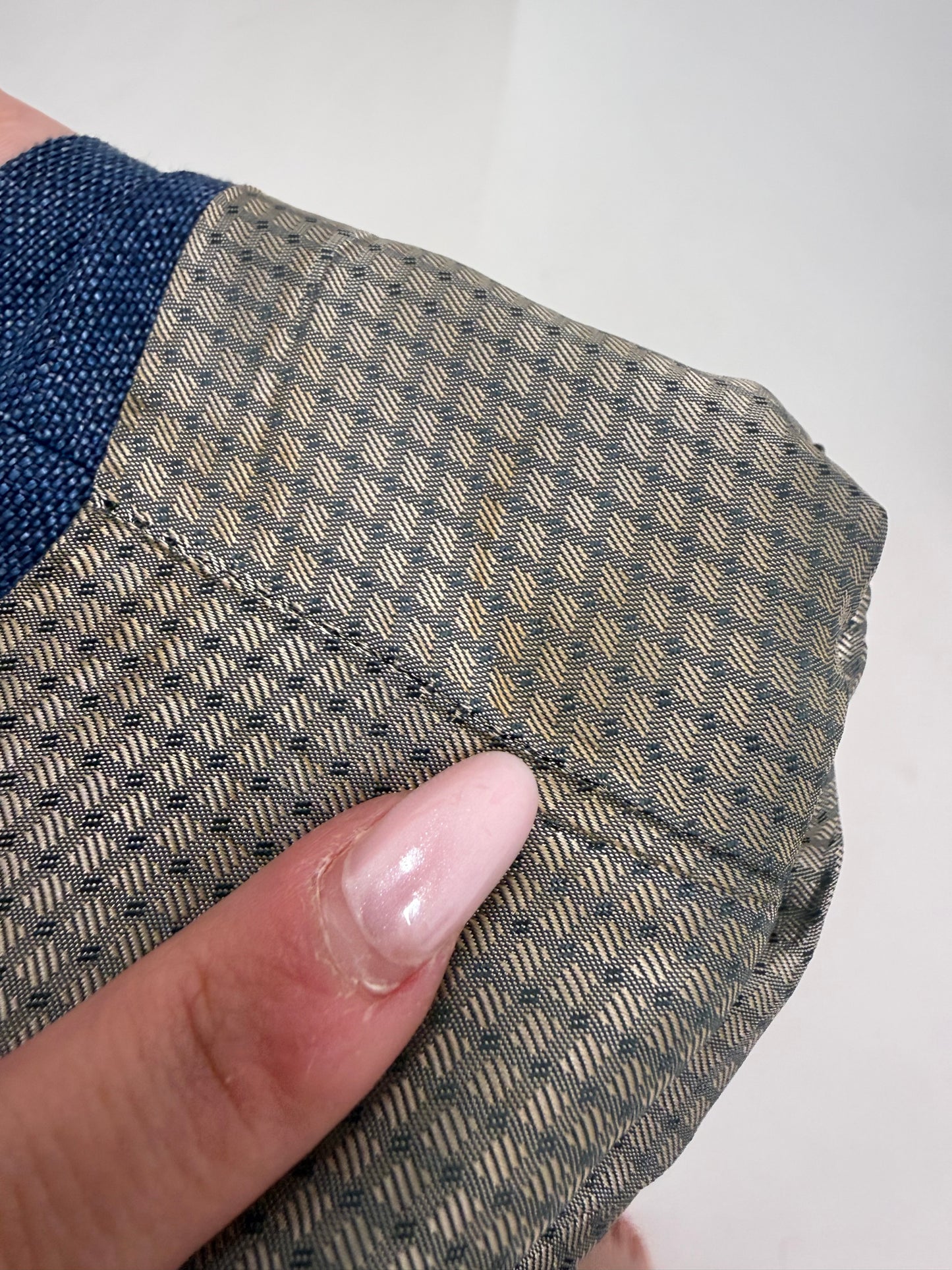 Set vintage jeans blue din pânză de in premium în croi atemporal