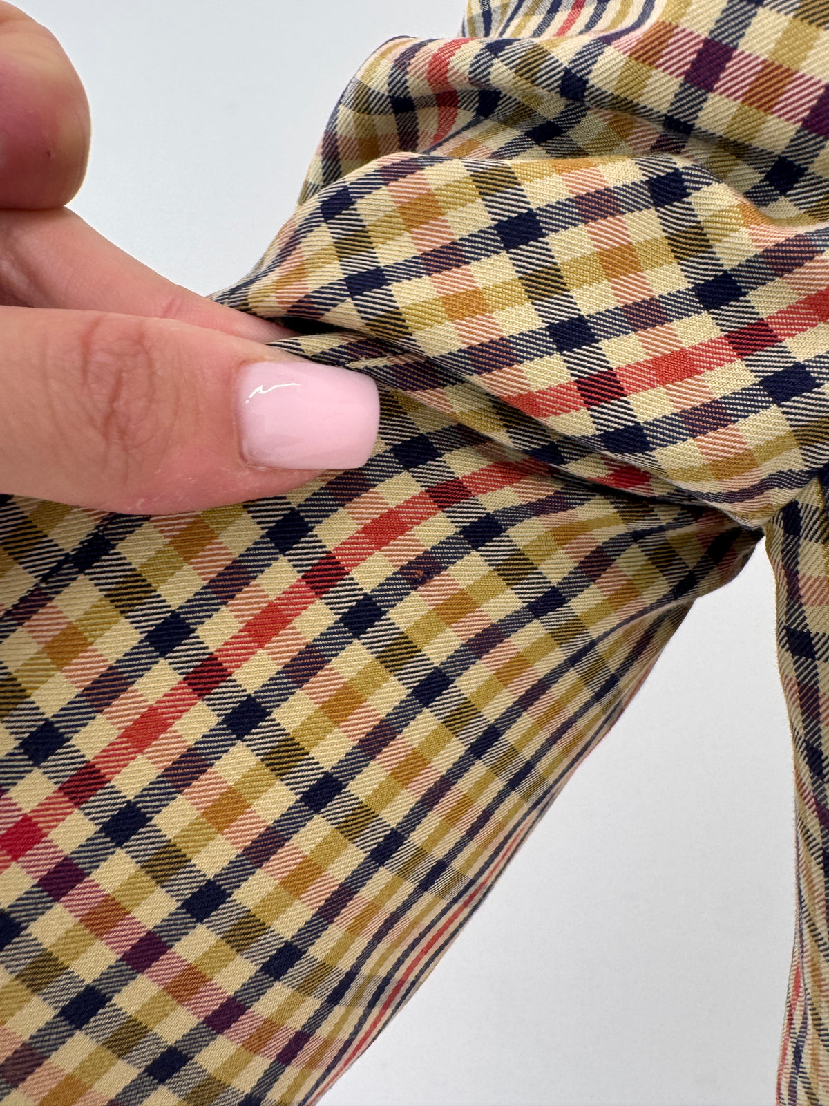 Sacou Herno luxury vintage camel în carouri din bumbac în croi clasic ușor cambrat