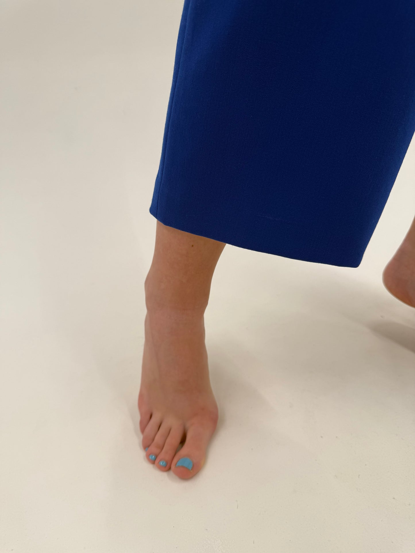 Pantaloni albastru regal de brand luxury Elegance din lana extrafina confort