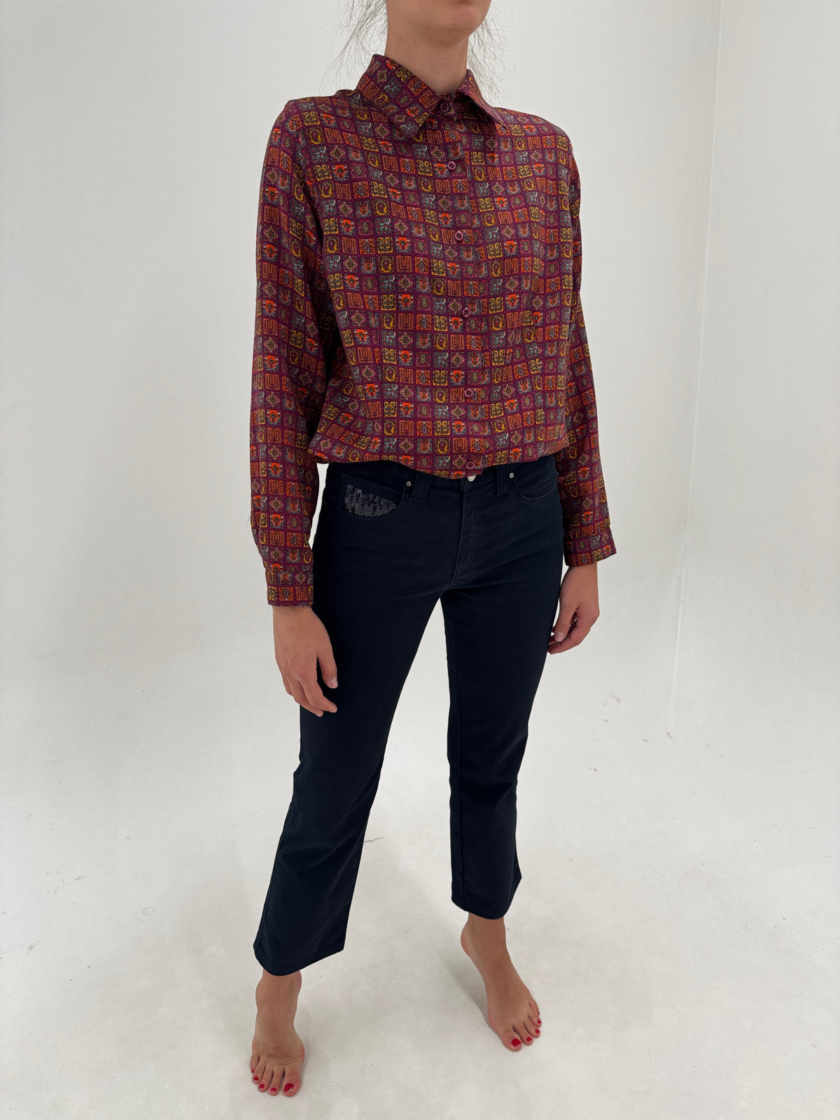 Pantaloni Armani naby blue ultra confort usor modelatori petite