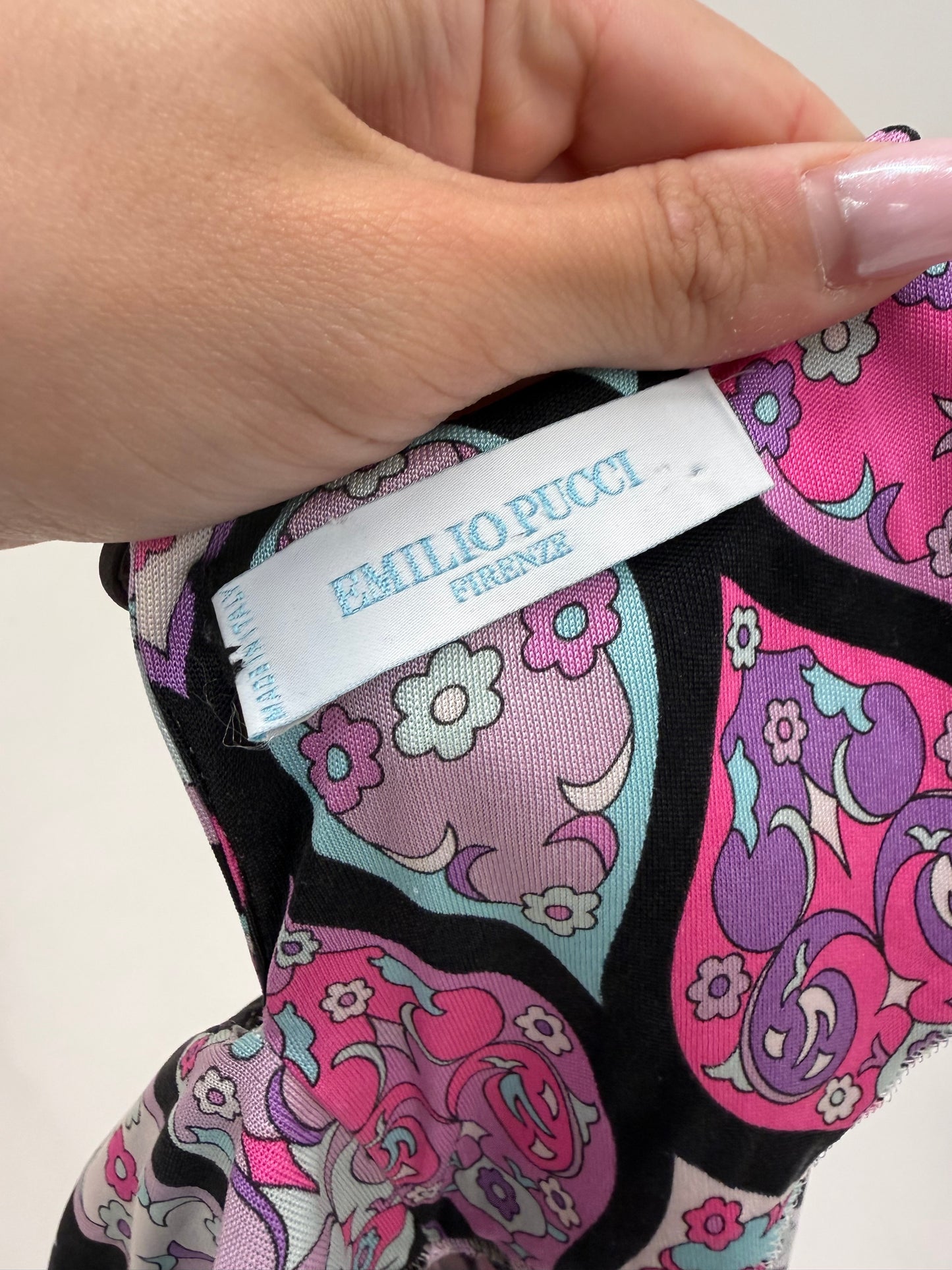 Rochie iconic ultra luxury Emilio Pucci vintage de colecție din mătase naturală