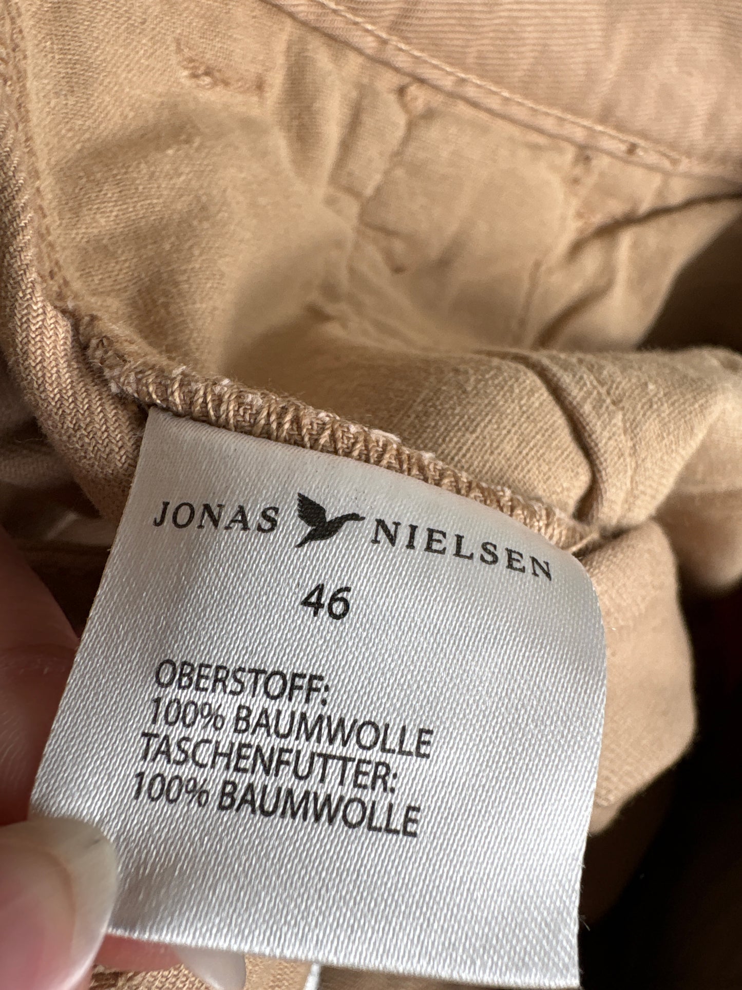 Pantaloni camel din bumbac premium moale cu talie ultra înaltă și solduri generoase