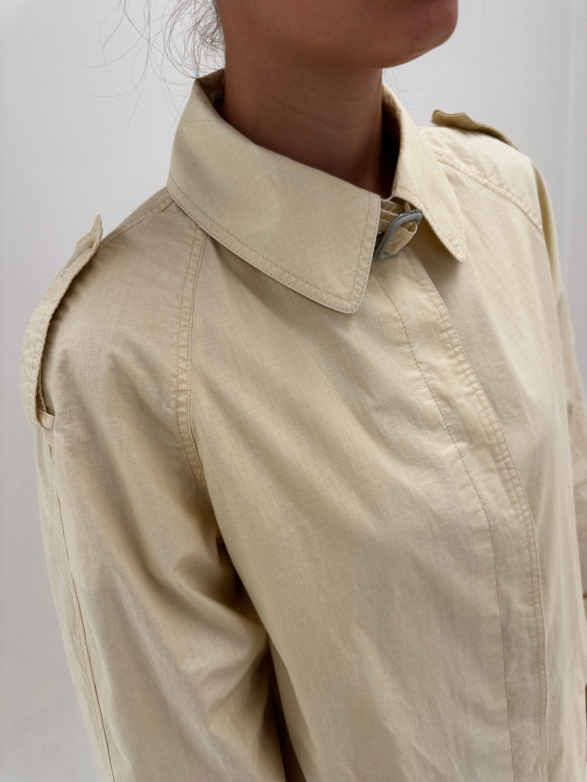 Trench Herno luxury old vintage anii 70 light camel impermeabil în croi A-line