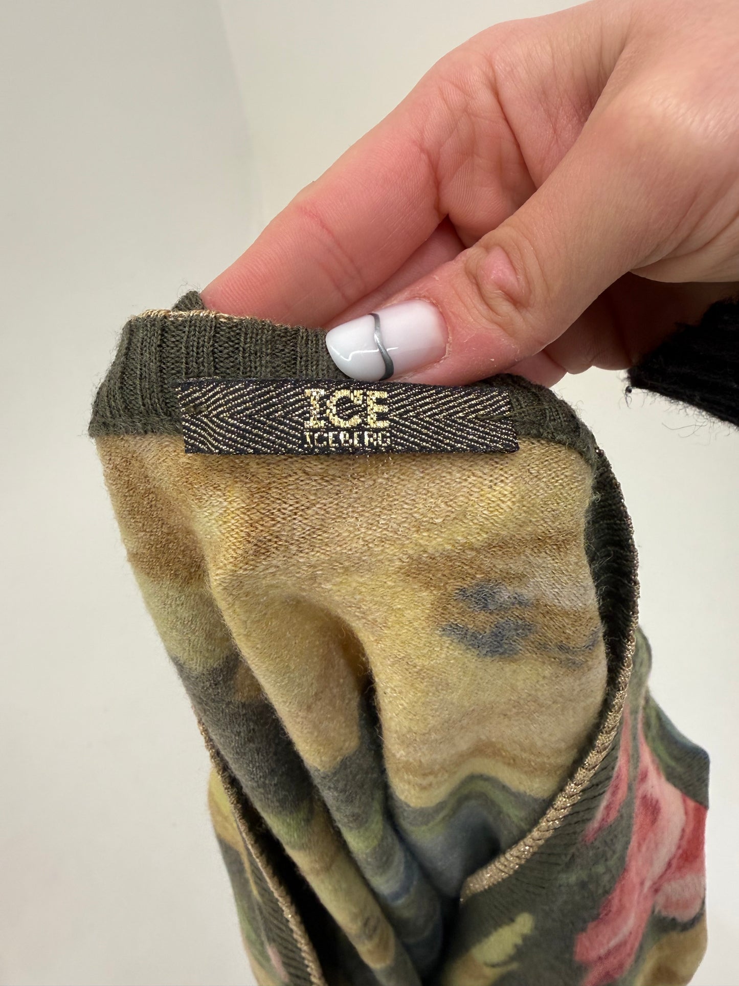 Cardigan luxury Iceberg in croi petrecut cu print floral superb