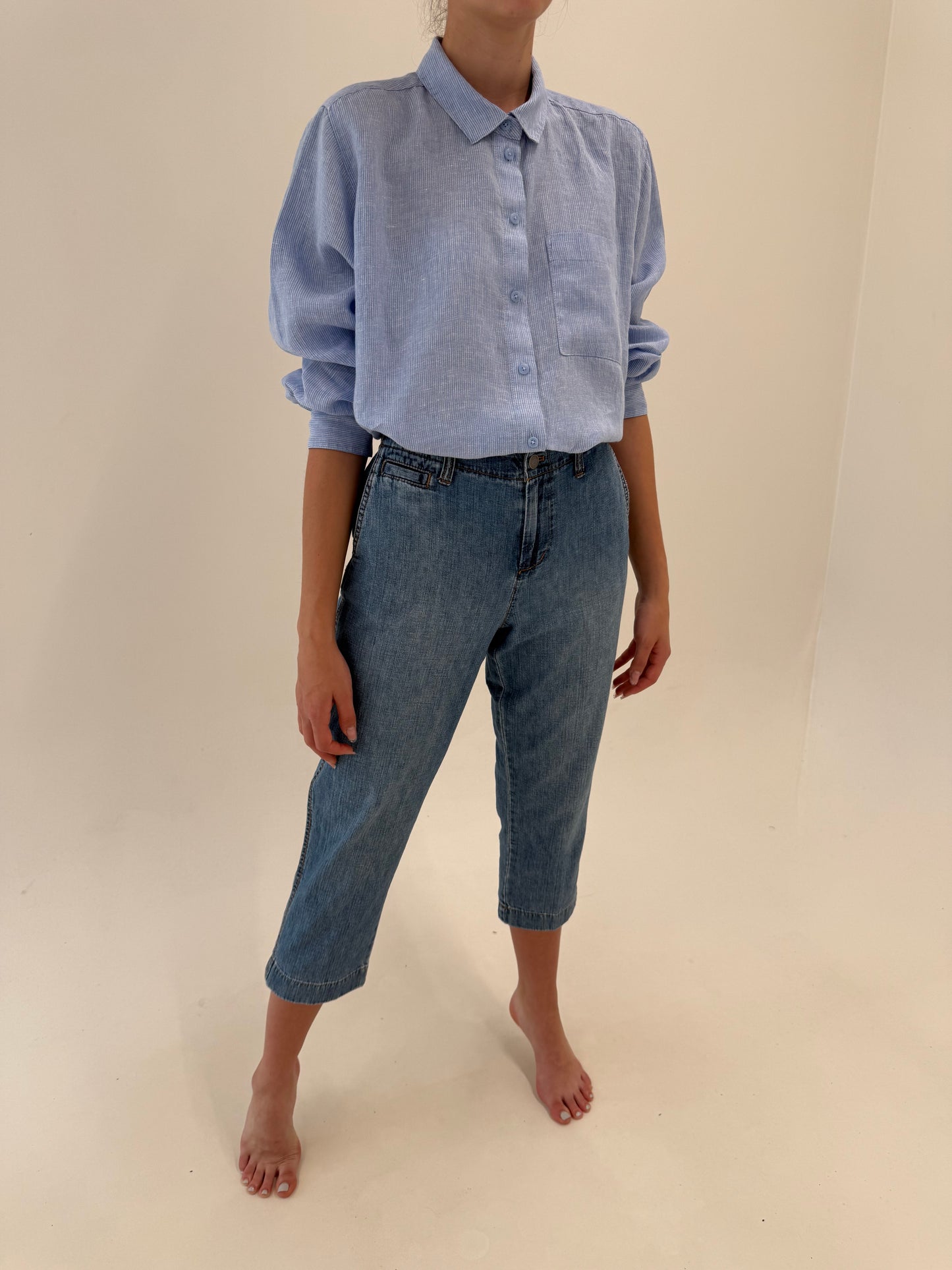 Jeans capri de care Ralph Lauren în croi super revenit în trend