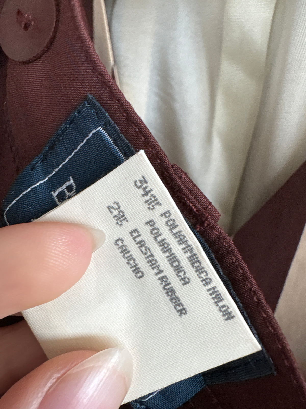 Pantaloni de brand luxury Les Copains chocolate brown ultra confort din bumbac