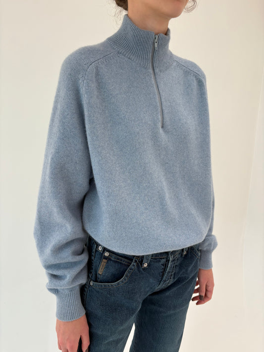 Maleta tall baby blue din cașmir super gros high end multiply