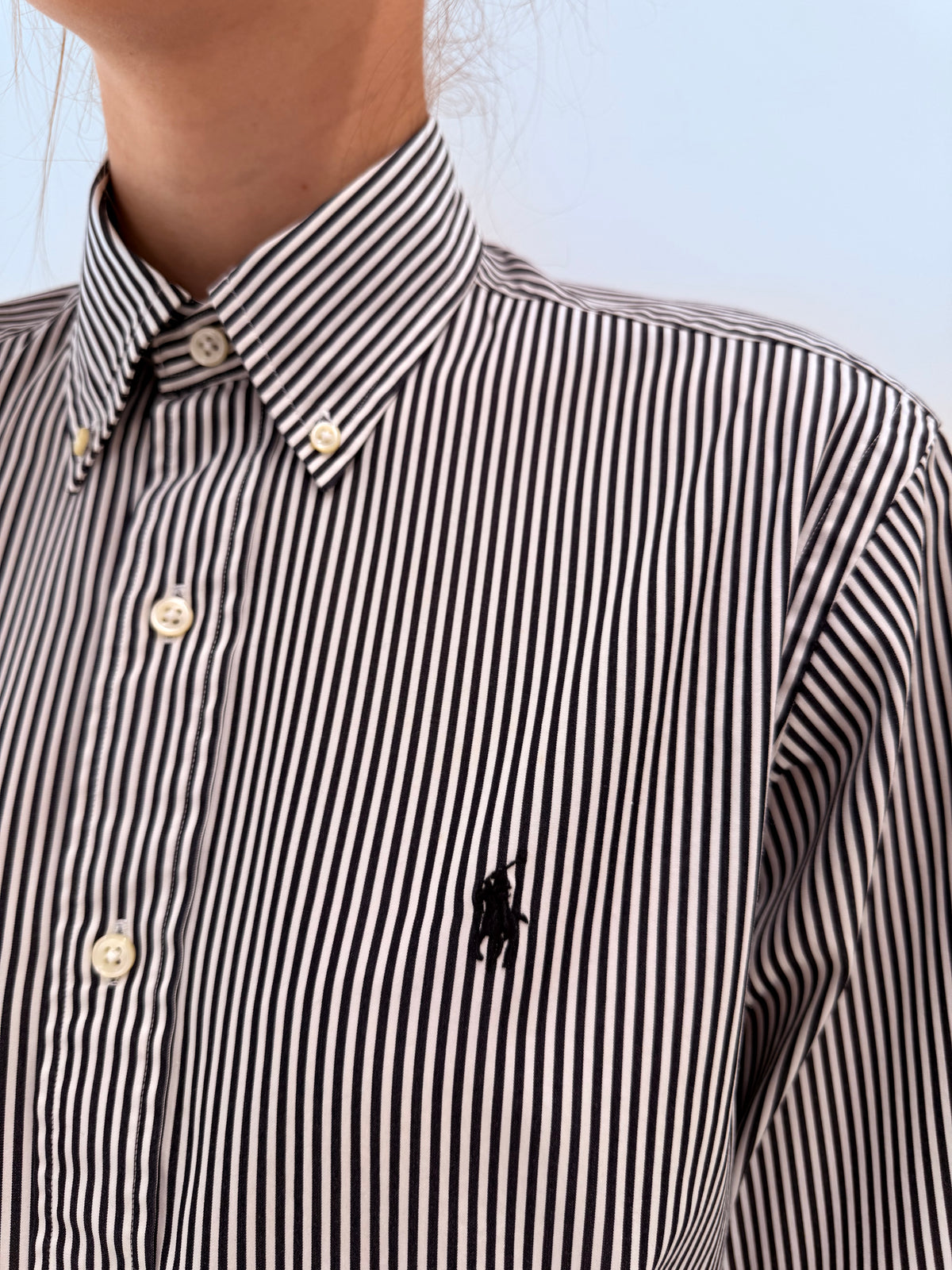 Cămașa Ralph Lauren  clasică în dungi din poplin plin de bumbac