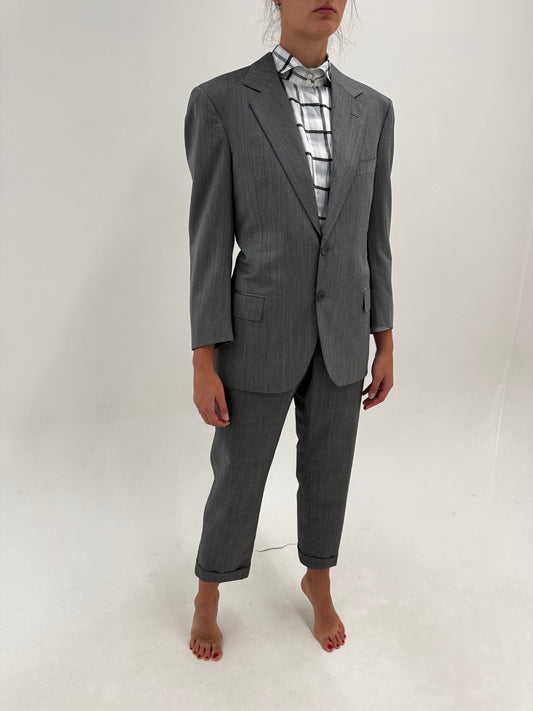 Costum sartorial italian high end din stofă Scabal super 130’s