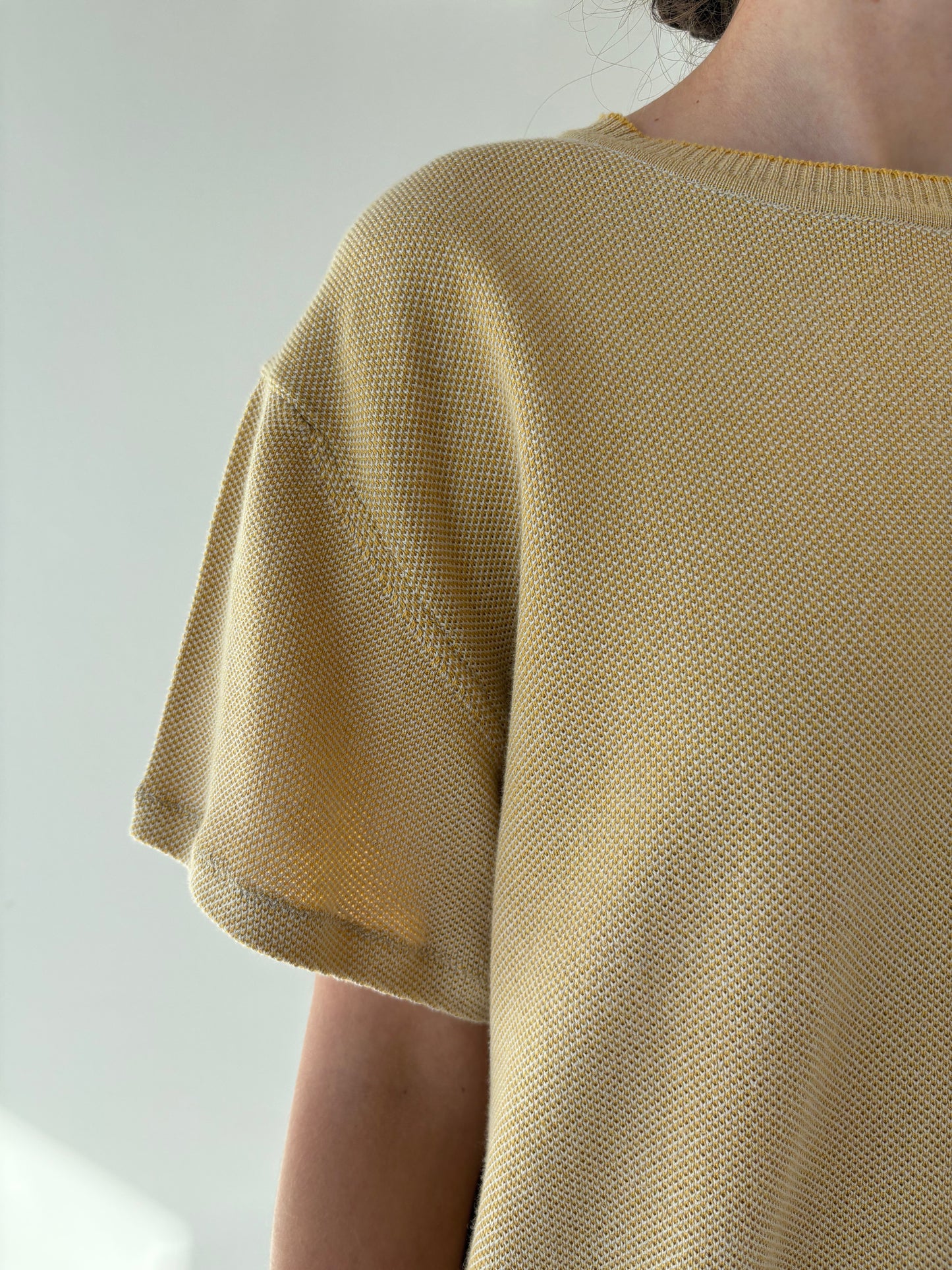 Top camel italian din jerse excepțional de bumbac de gramaj mare