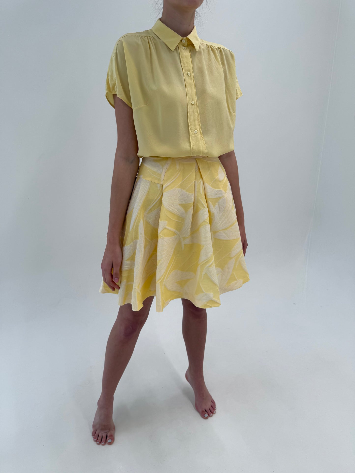 Rochie vintage de brand luxury Byblos butter yellow
