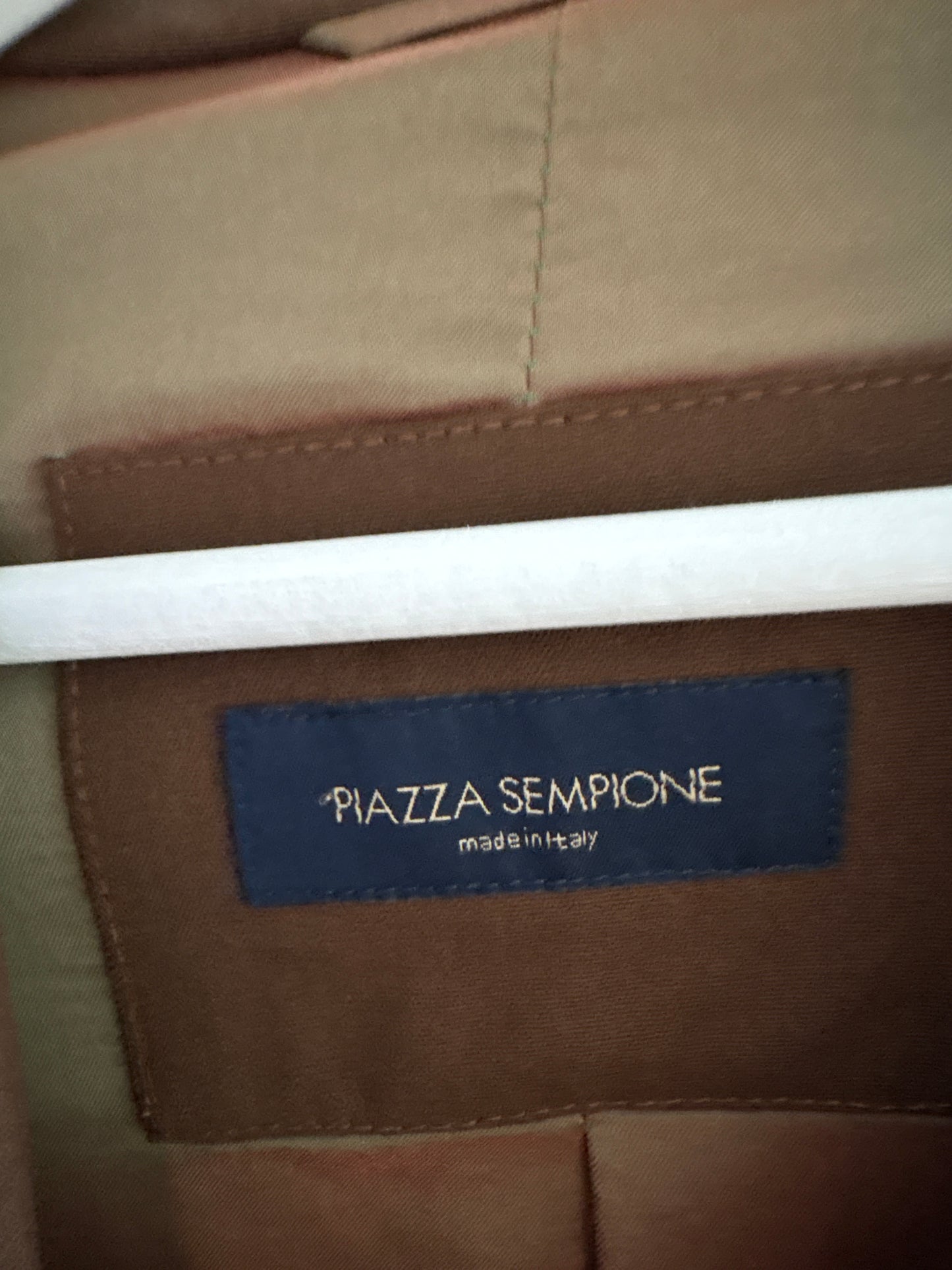 Sacou de brand luxury italian chocolate brown din stofă confort de lana