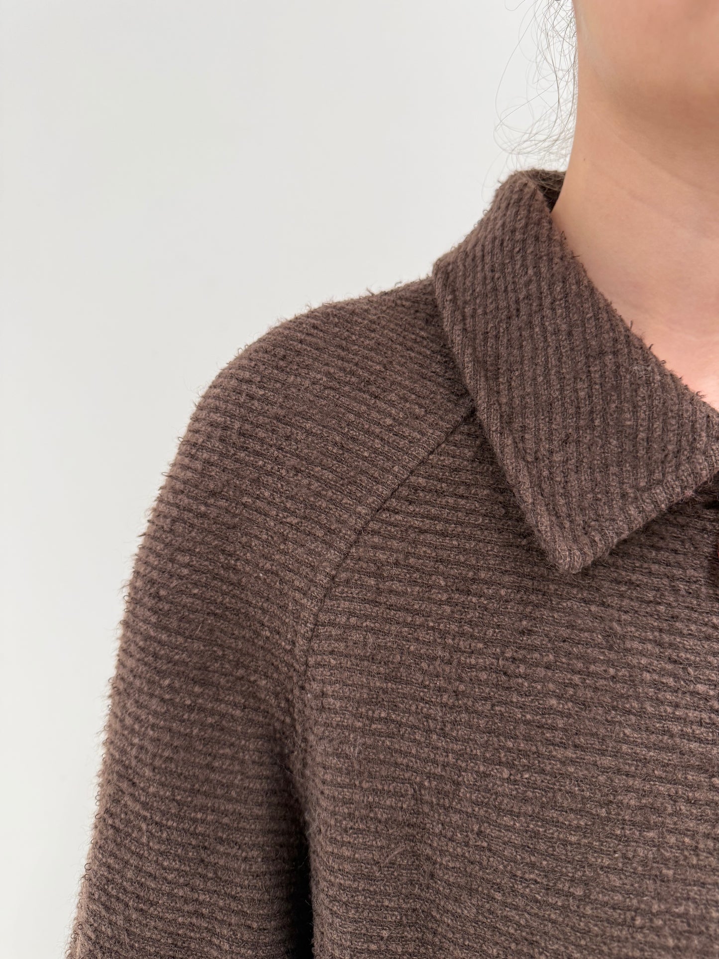 Pardesiu Valentino vintage în croi lejer chocolate brown