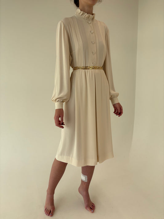 Rochie Old vintage ani 70 târzii butter white