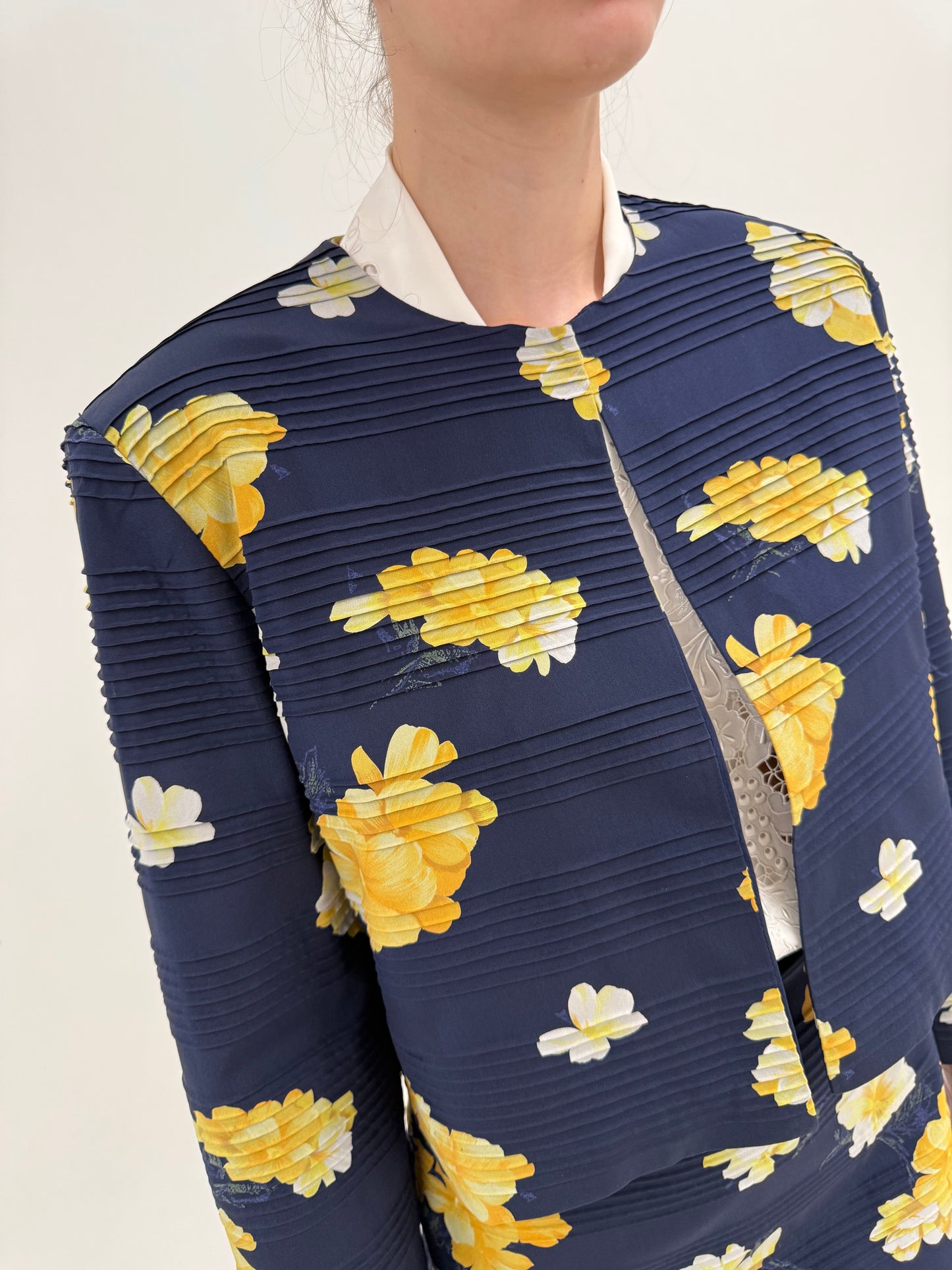 Set Max Mara din mătase naturală cu print floral de la business la seara