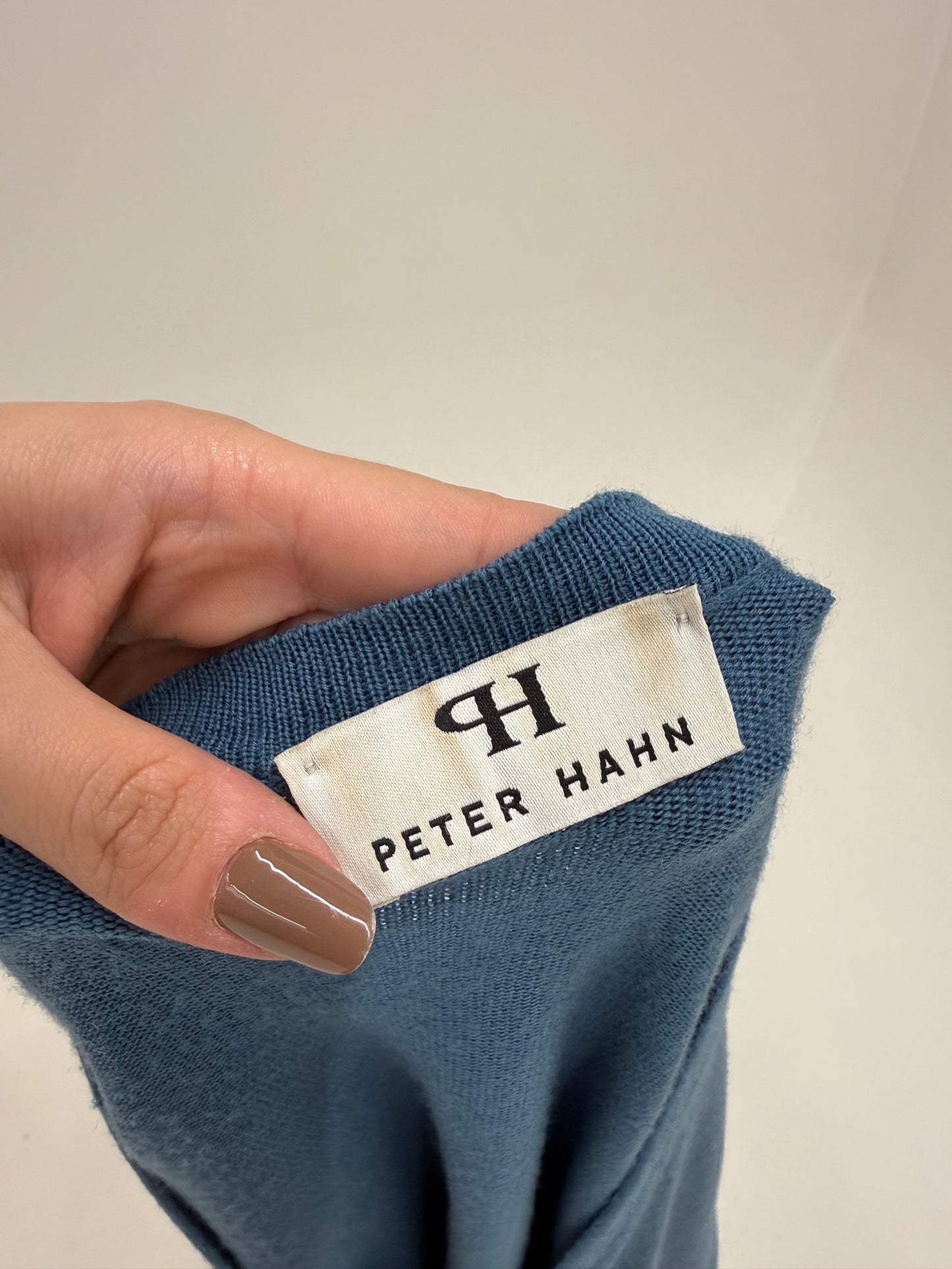 Set din lana merino extrafina pura certificată jeans blue