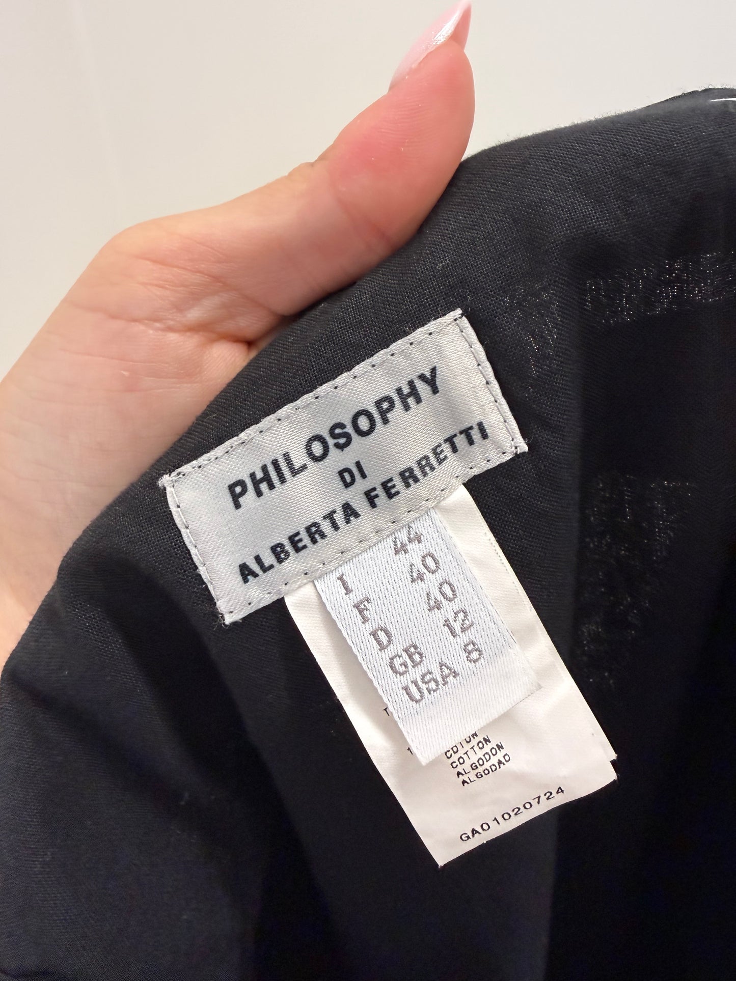 Fustă maxi neagră luxury Alberta Feretti din cea mai fină panzica decât bumbac