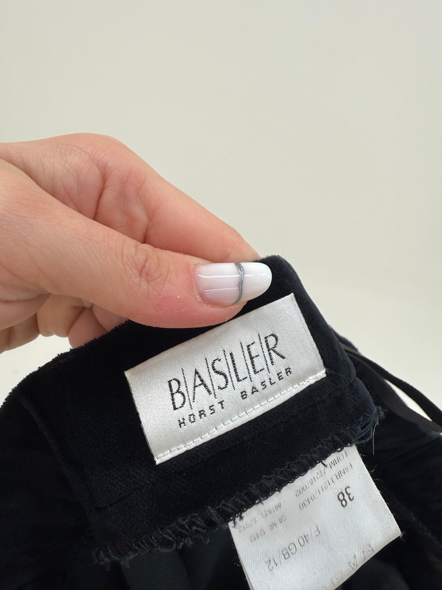 Pantaloni de brand super premium negri din catifea