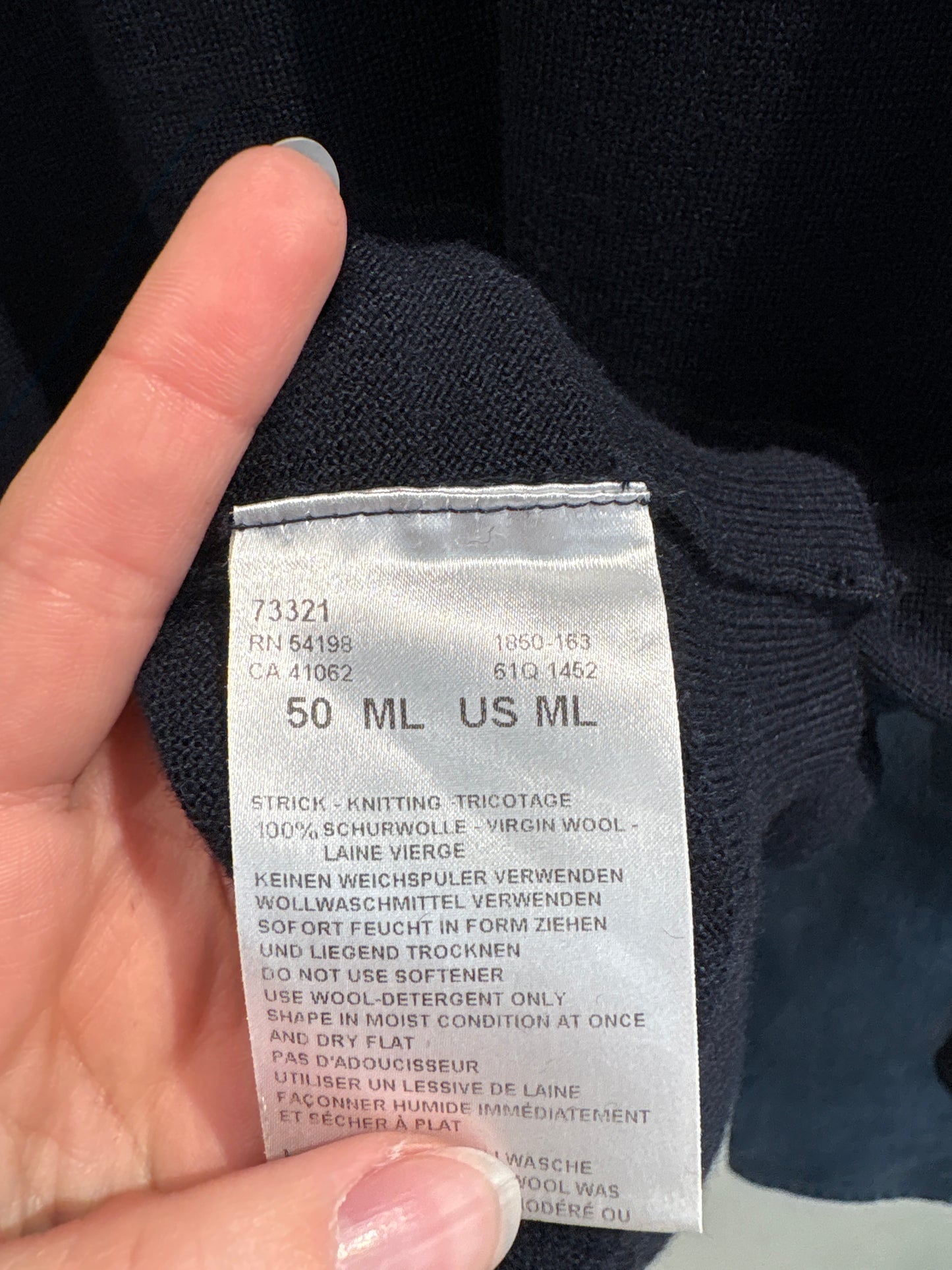 Pulover luxury Bogner din lana extrafina în anchior Navy blue