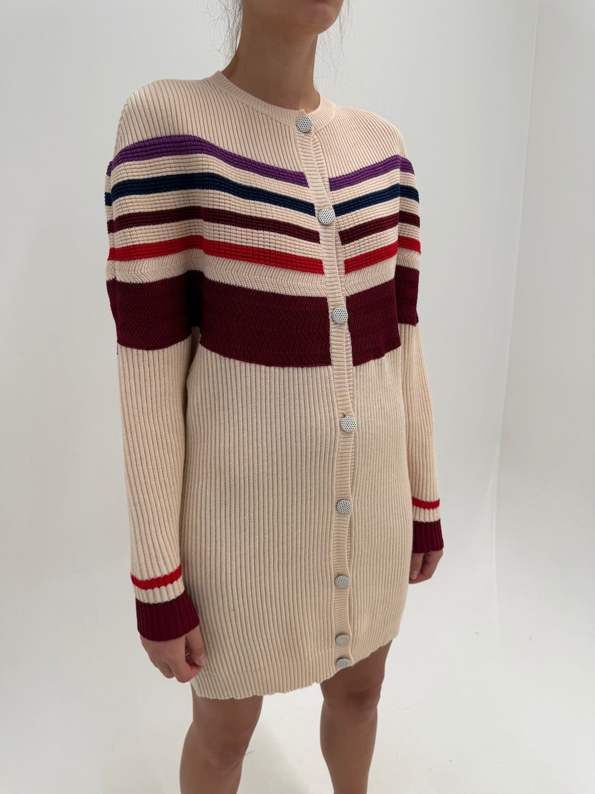 Pardesiu din lana extrafina de gramaj mare light camel ribbed în dungi