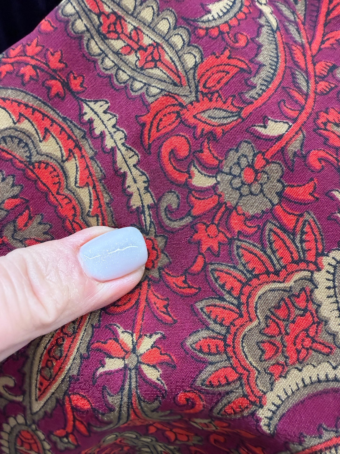 Rochie maxi boho cu print paisley 70% mătase naturală