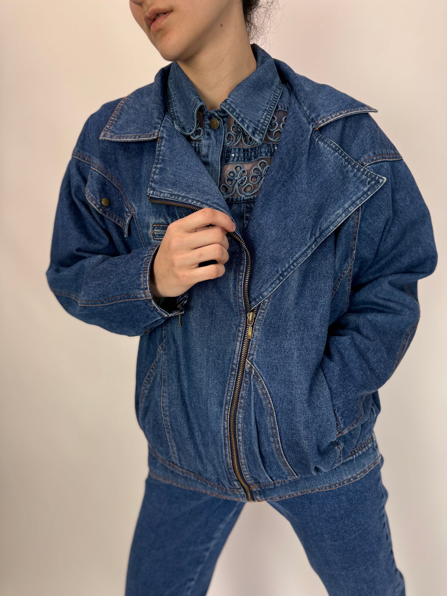 Bomber vintage din jeans