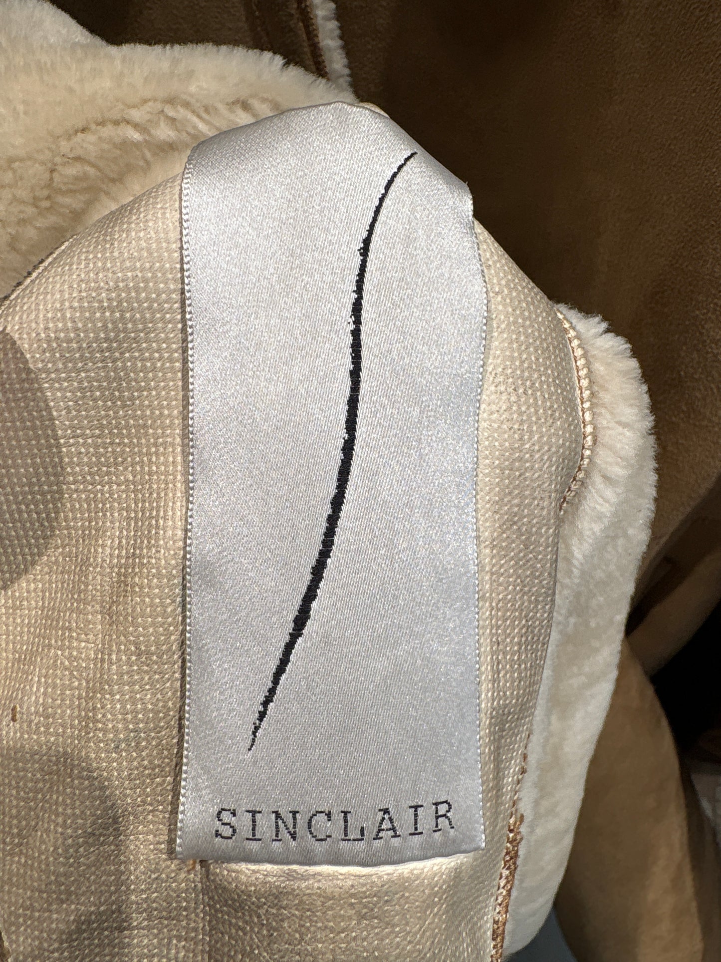Blană naturală italiană shearling camel de brand ultra luxury