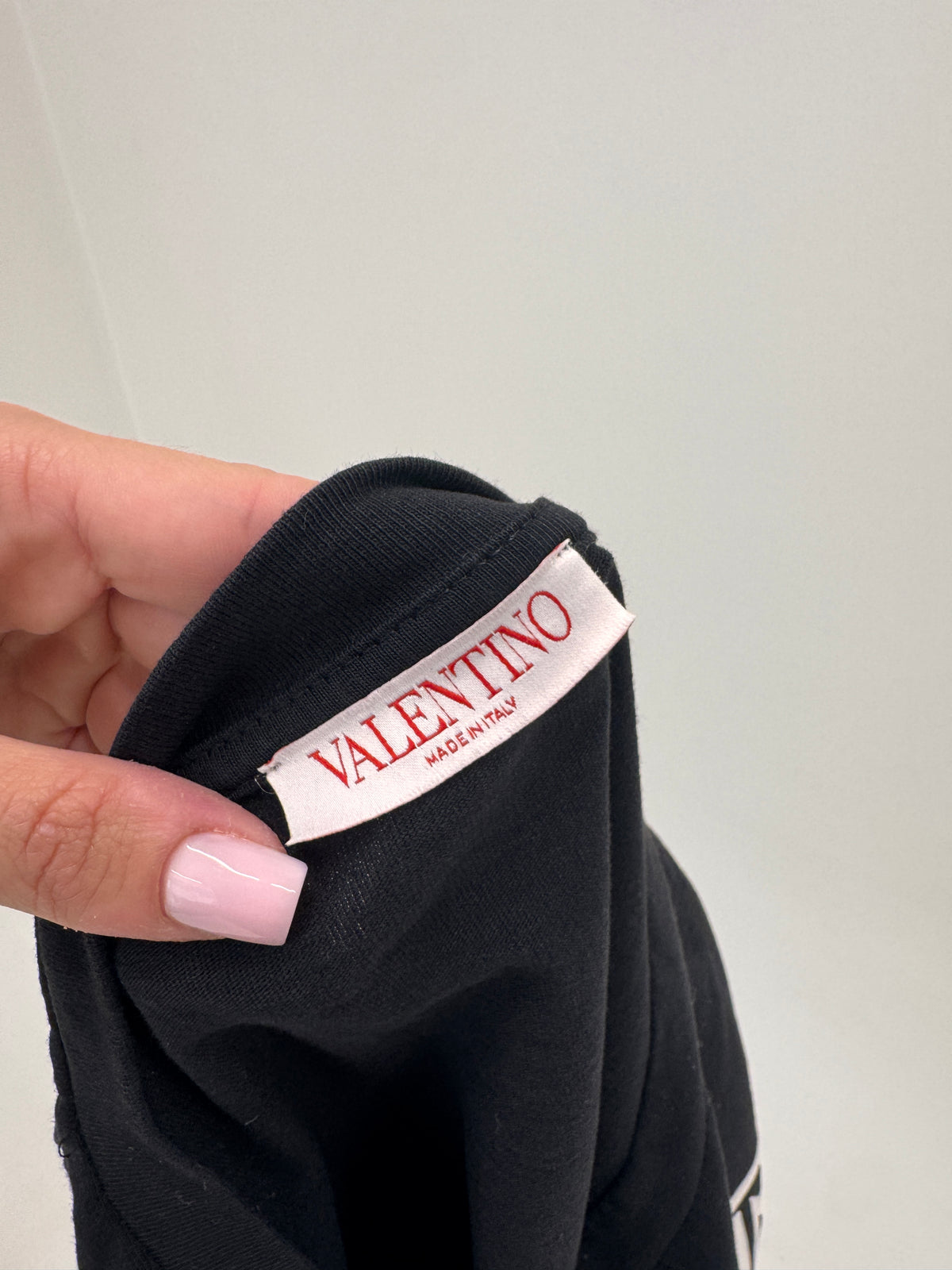 Tricou Valentino negru din bumbac excepțional