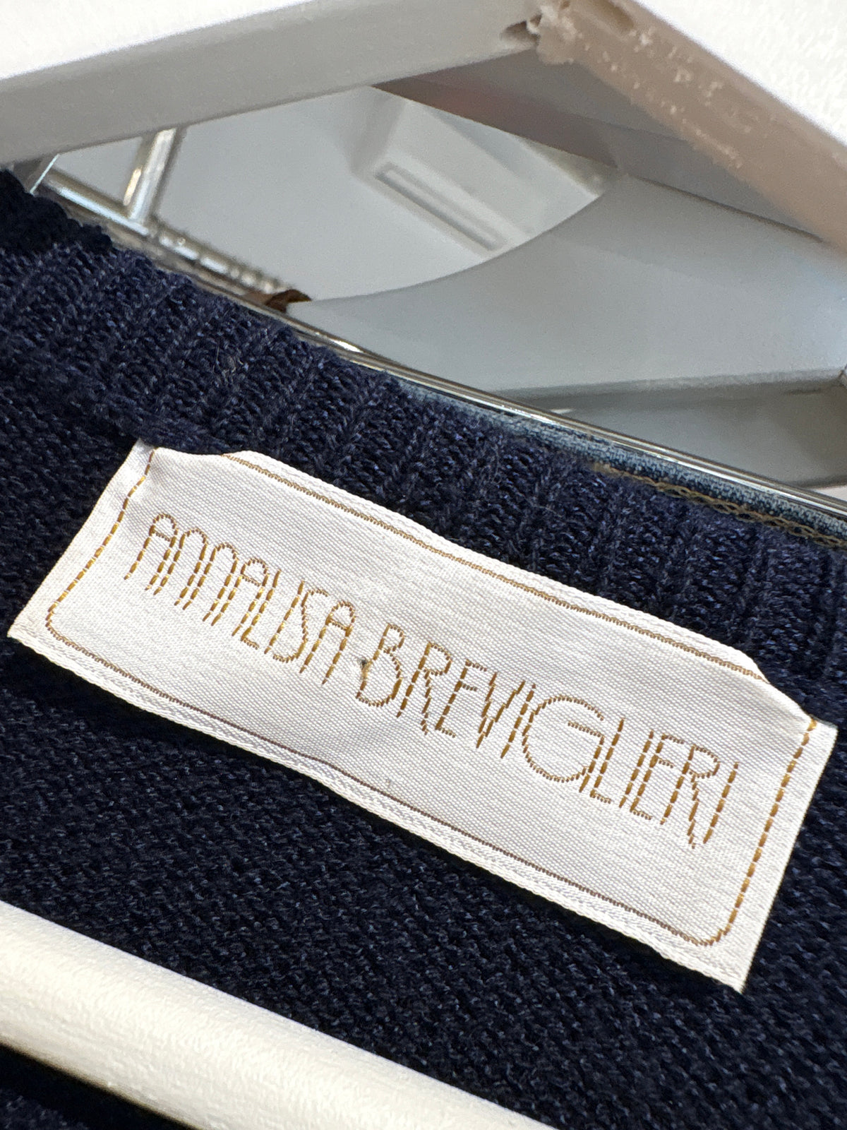 Pulover vintage petite din bumbac greu excepțional cu broderie