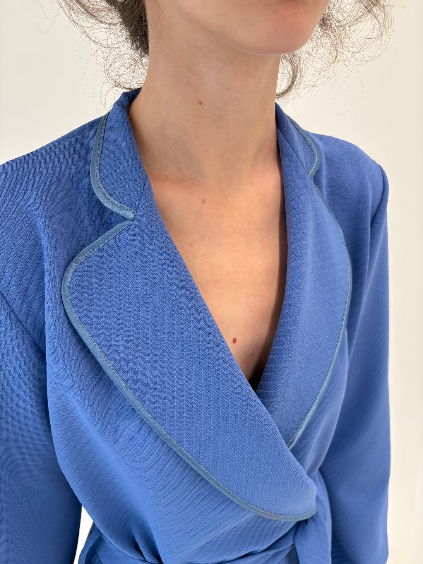 Halat vintage premium italian albastru ciel