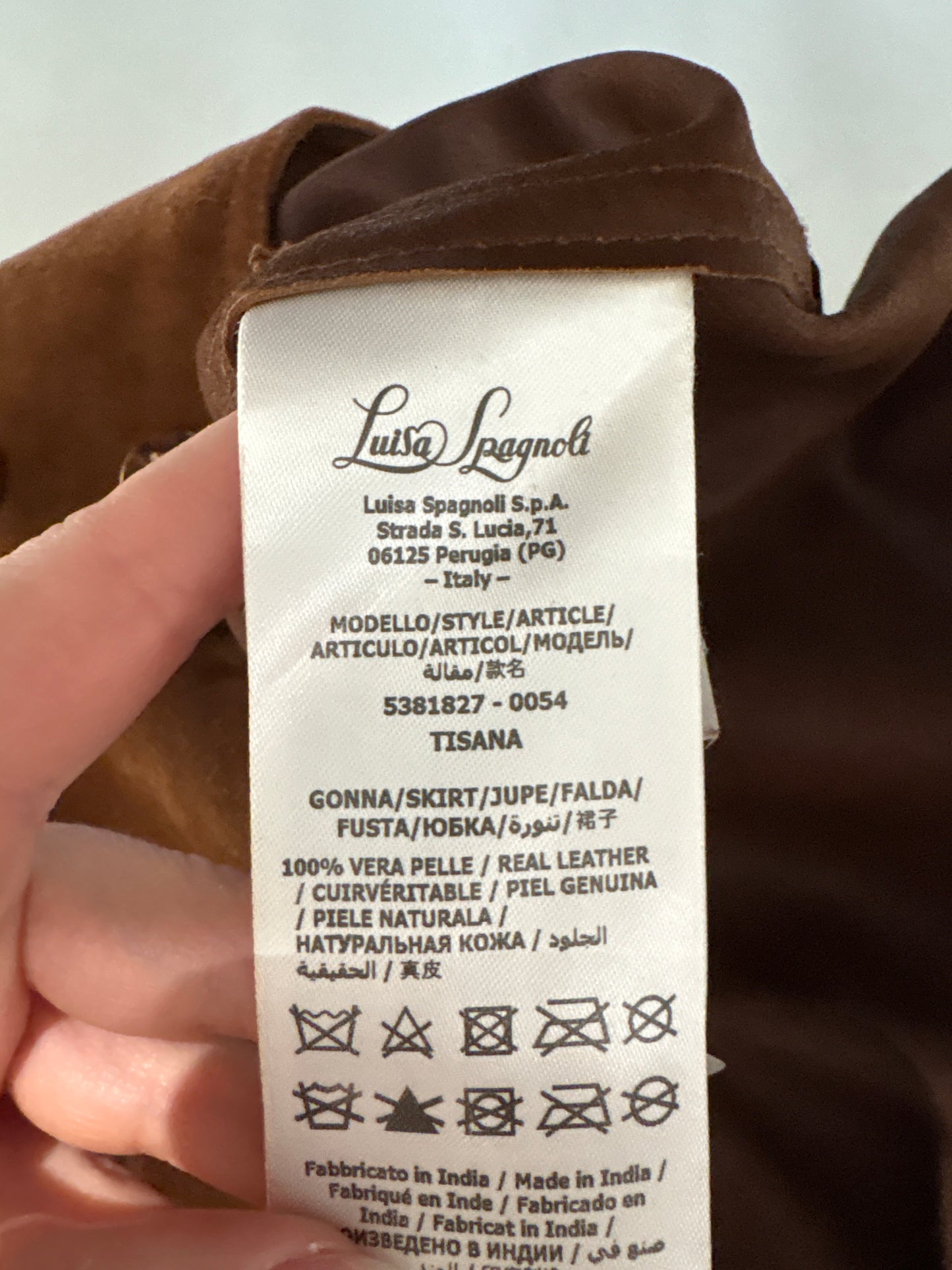 Fustă luxury Luisa Spagnoli din piele naturală