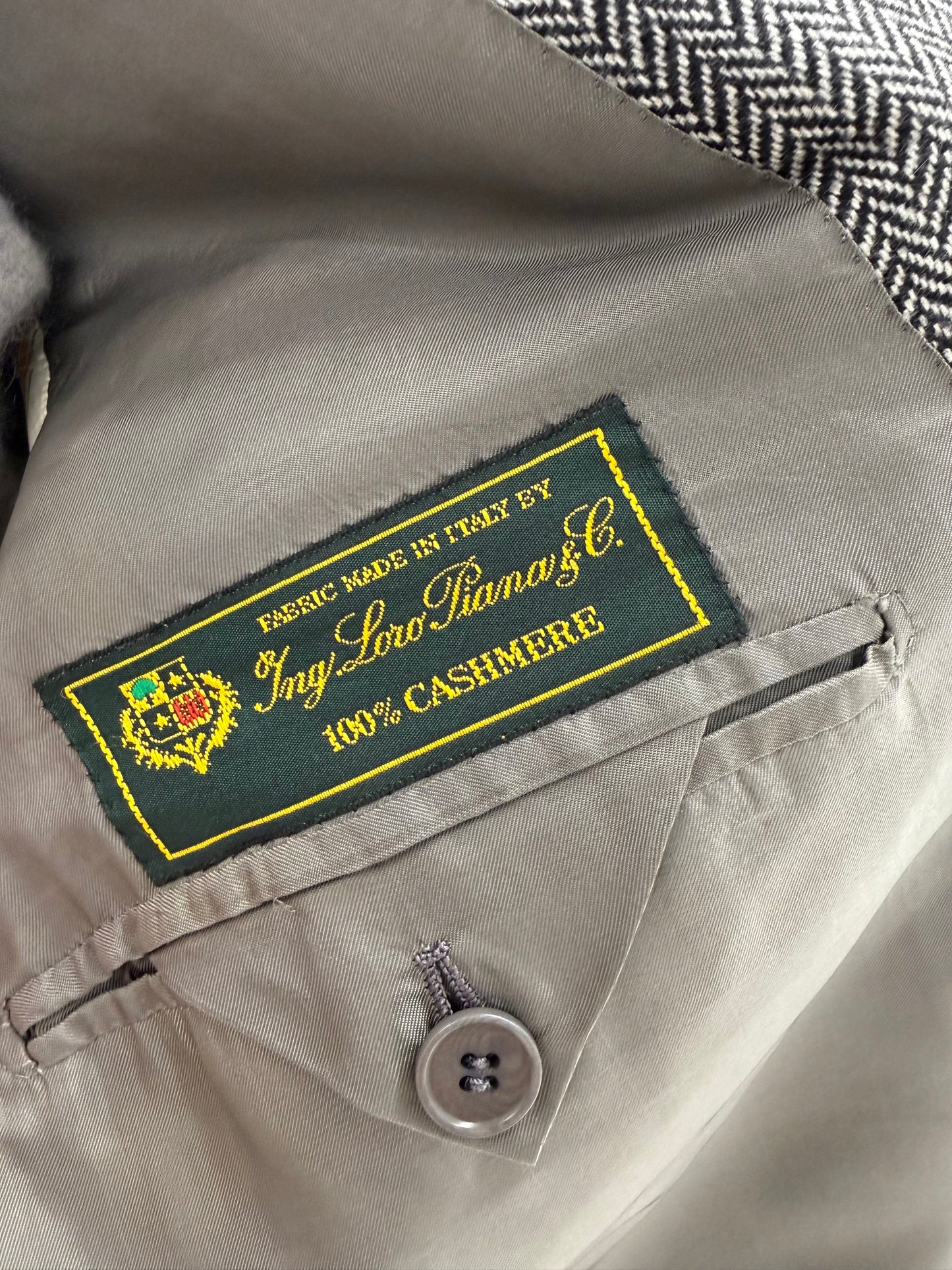 Sacou ultra luxury din stofă 100% cașmir Loro Piana