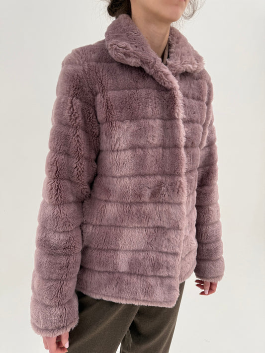 Blană eco dusty Pink tall