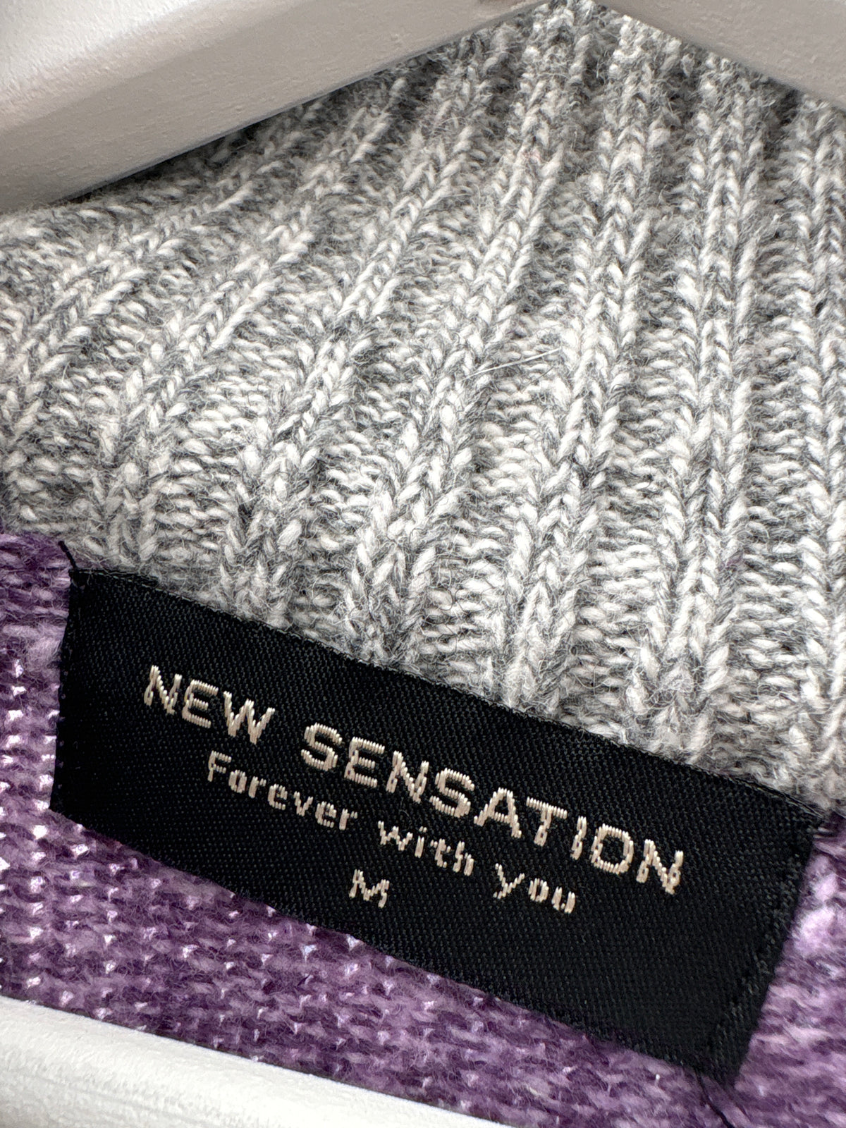 Jacheta / cardigan full zip din triocot plin 70% lana extrafina melanj cu influențe casual