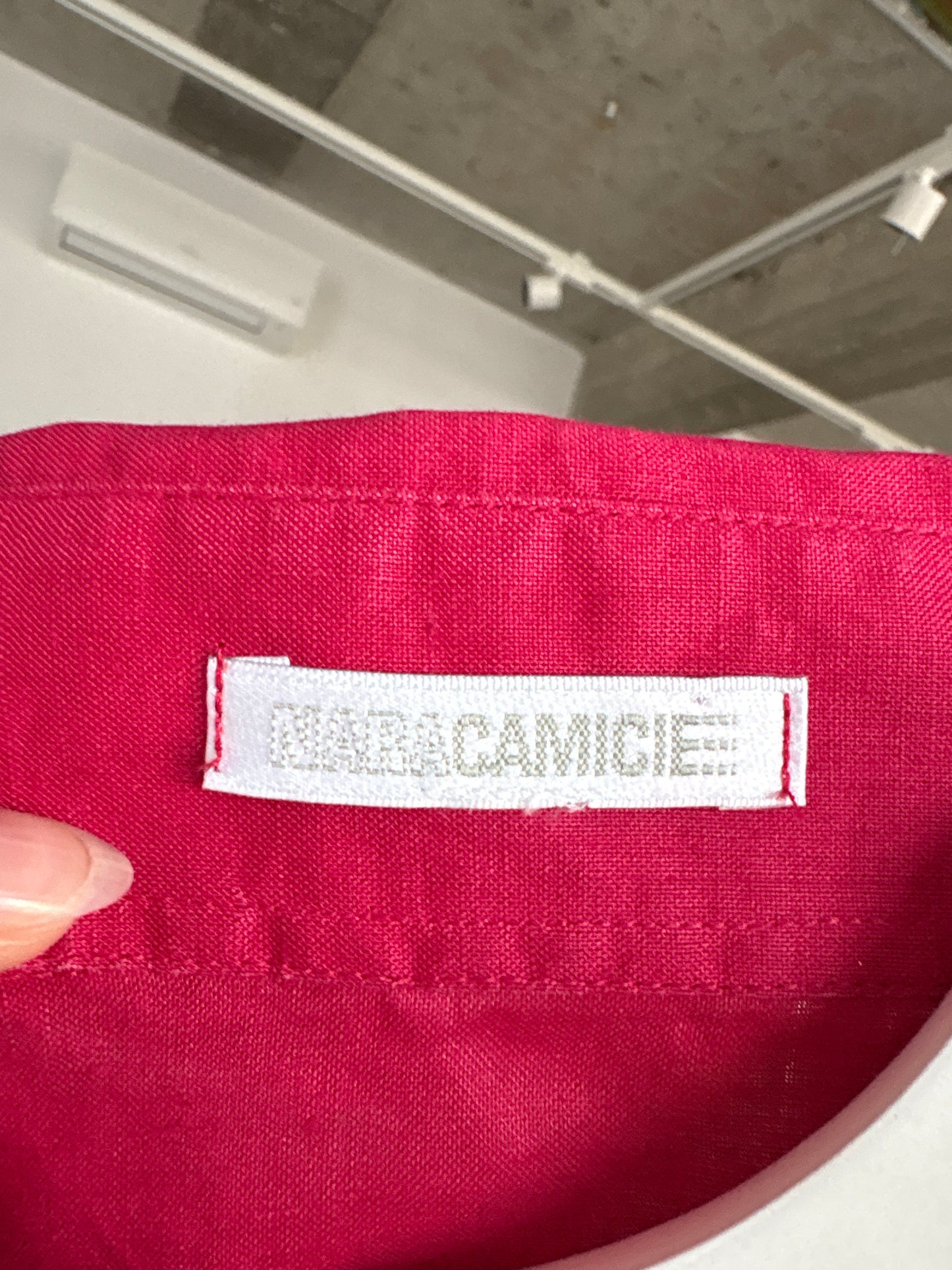 Cămașa fucsia Nara Camicie din in premium cu detalii chic