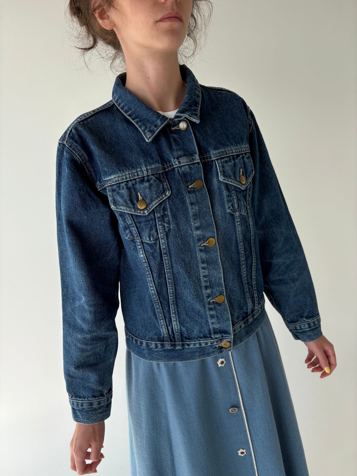 Geacă vintage din jeans classic wash