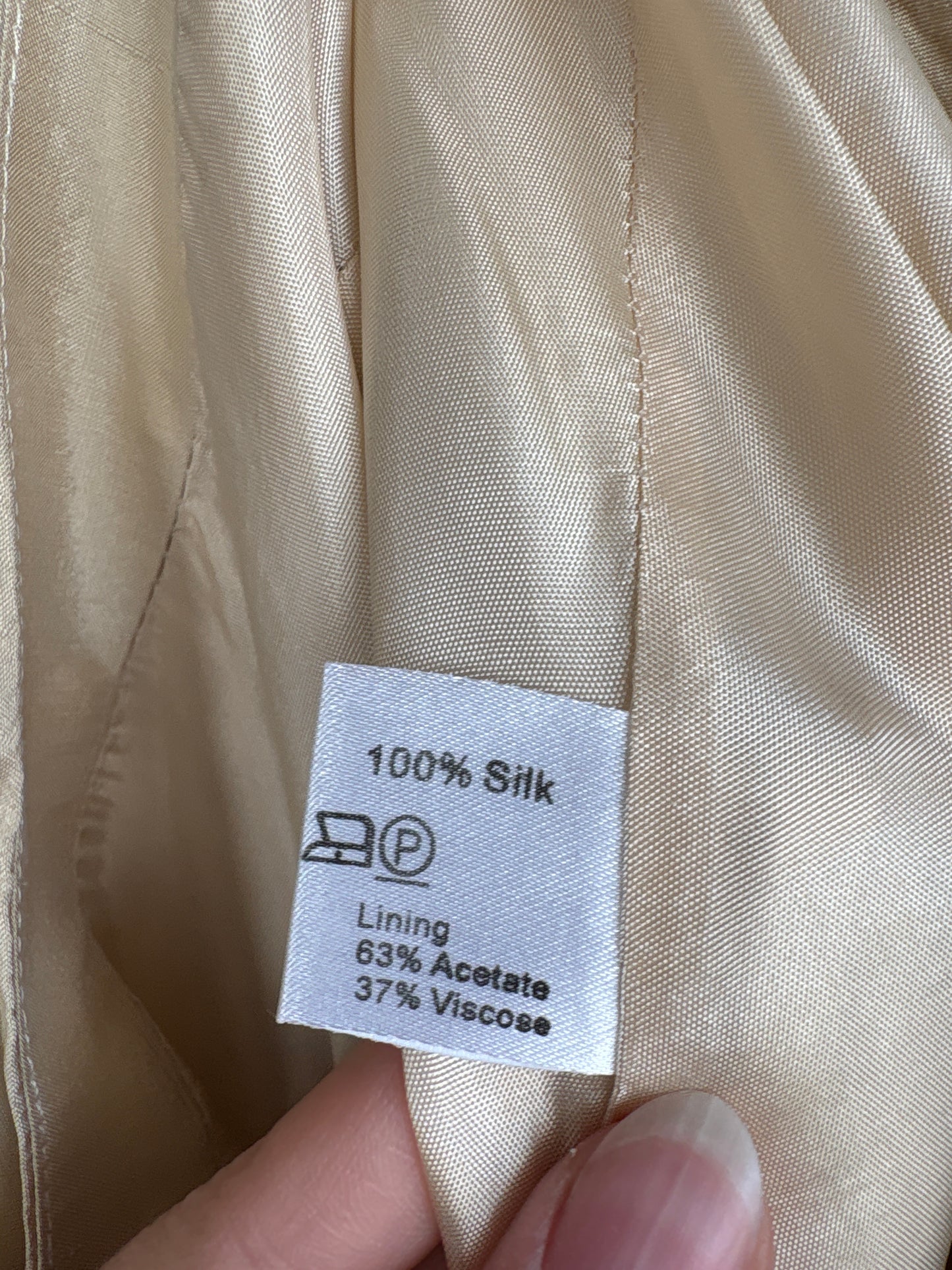 Fustă luxury Luisa Spagnoli din mătase naturală camel spre muted gold de la zi la seară