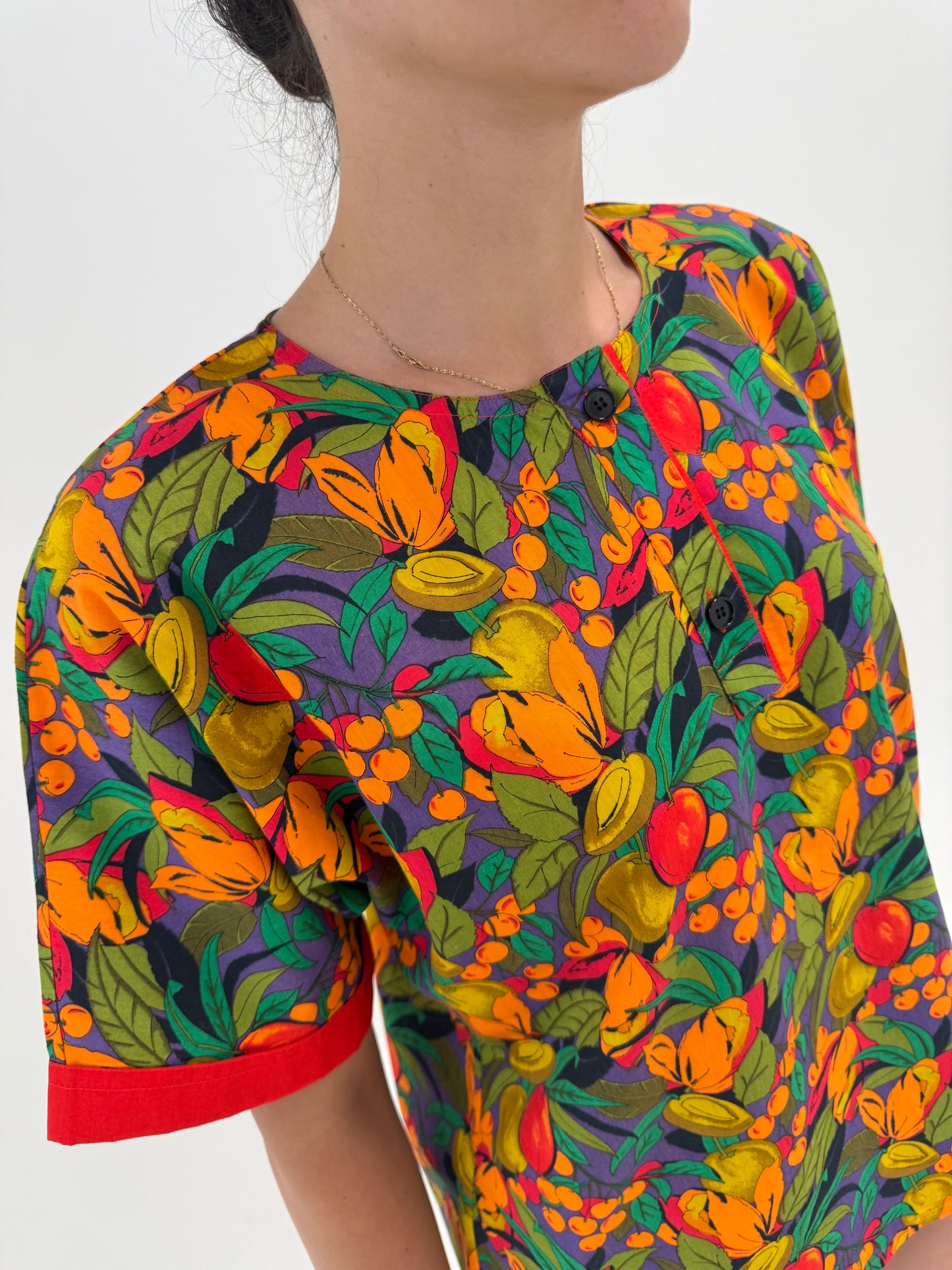 Top vintage Dior din cotton voile de arhivă sfârșit de ani 70- 80 început